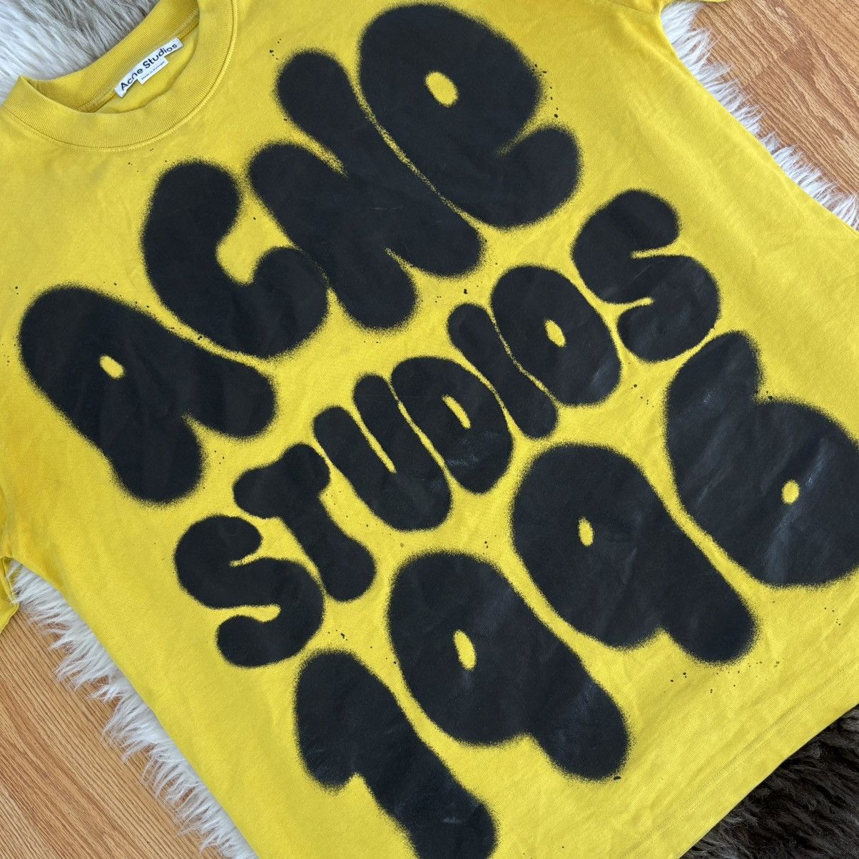 Acne Studios Acne Studios 1996 Graphic Logo T-Shirt Yellow/Black Size US M / EU 48-50 / 2 - 6 Thumbnail