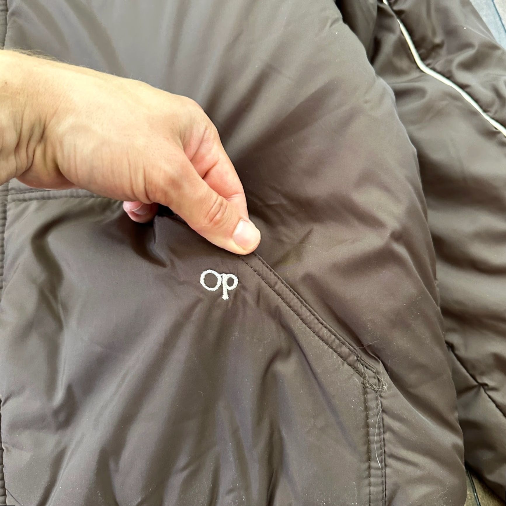 Ocean Pacific VTG Ocean Pacific Brown Insulated Puffer Jacket Reversible Double Sided 70s 80s Size US XL / EU 56 / 4 - 4 Thumbnail