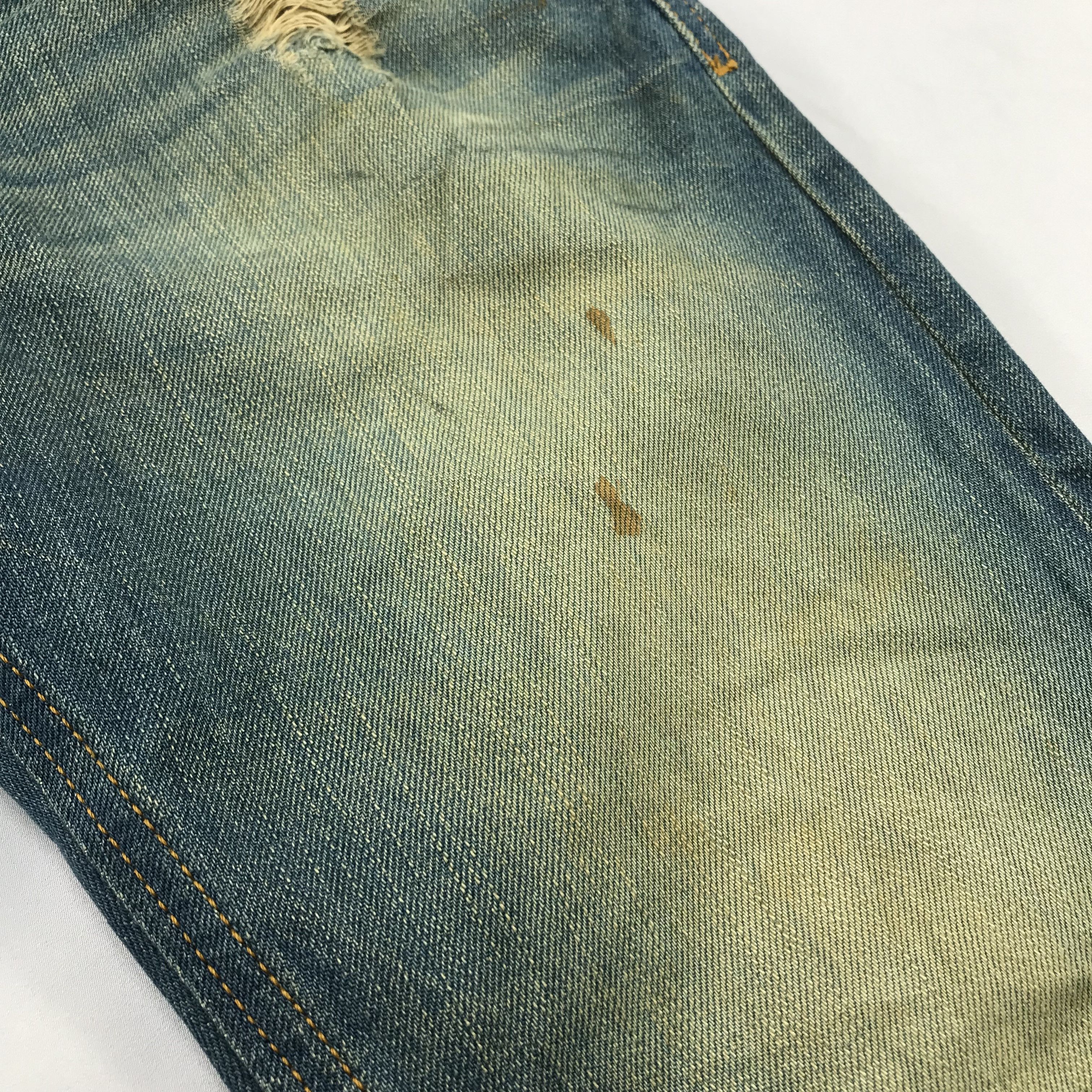Diesel Diesel Thavar Slim Skinny Jeans Blue Distress Denim KJ3459 Size US 28 / EU 44 - 13 Thumbnail