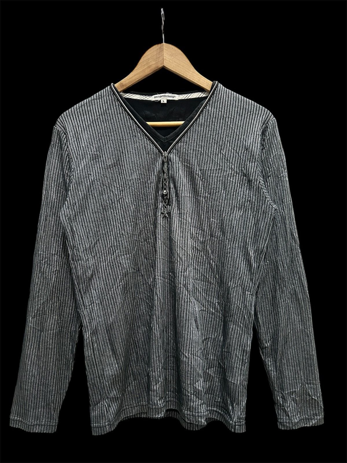 00s Japanese Long Sleeve Half zip Double Layer Triple zip