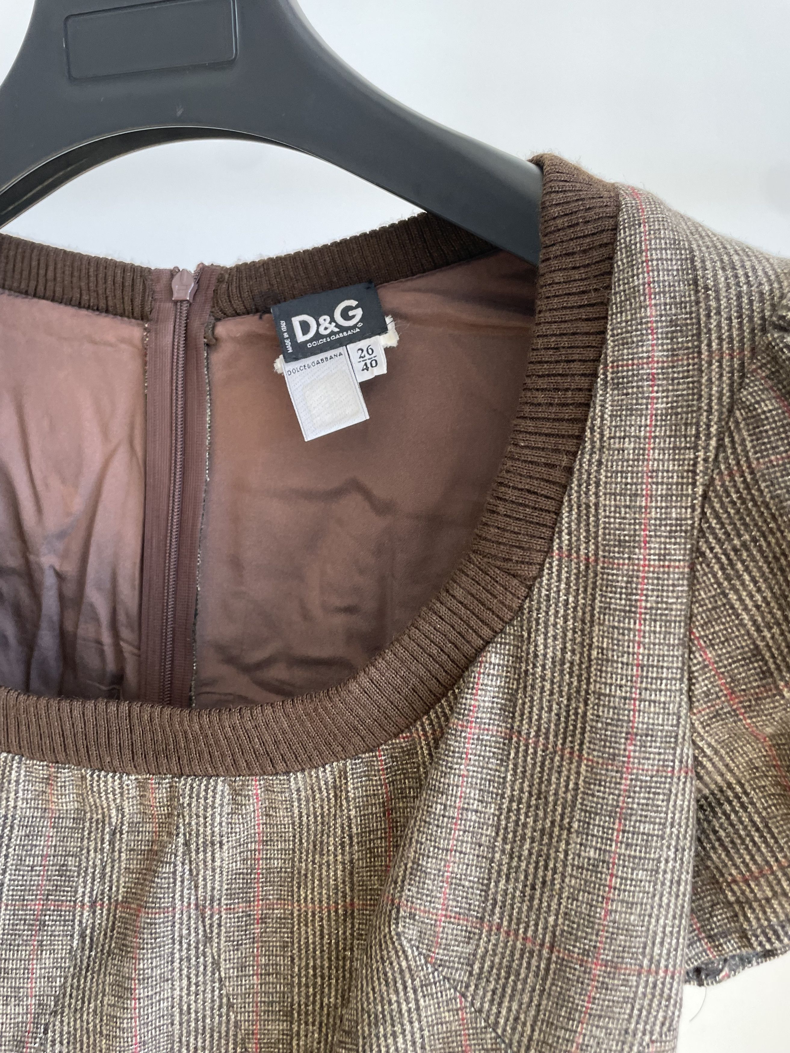 Dolce & Gabbana Dolce Gabbana D&G Brown Dress Size S / US 4 / IT 40 - 2 Thumbnail