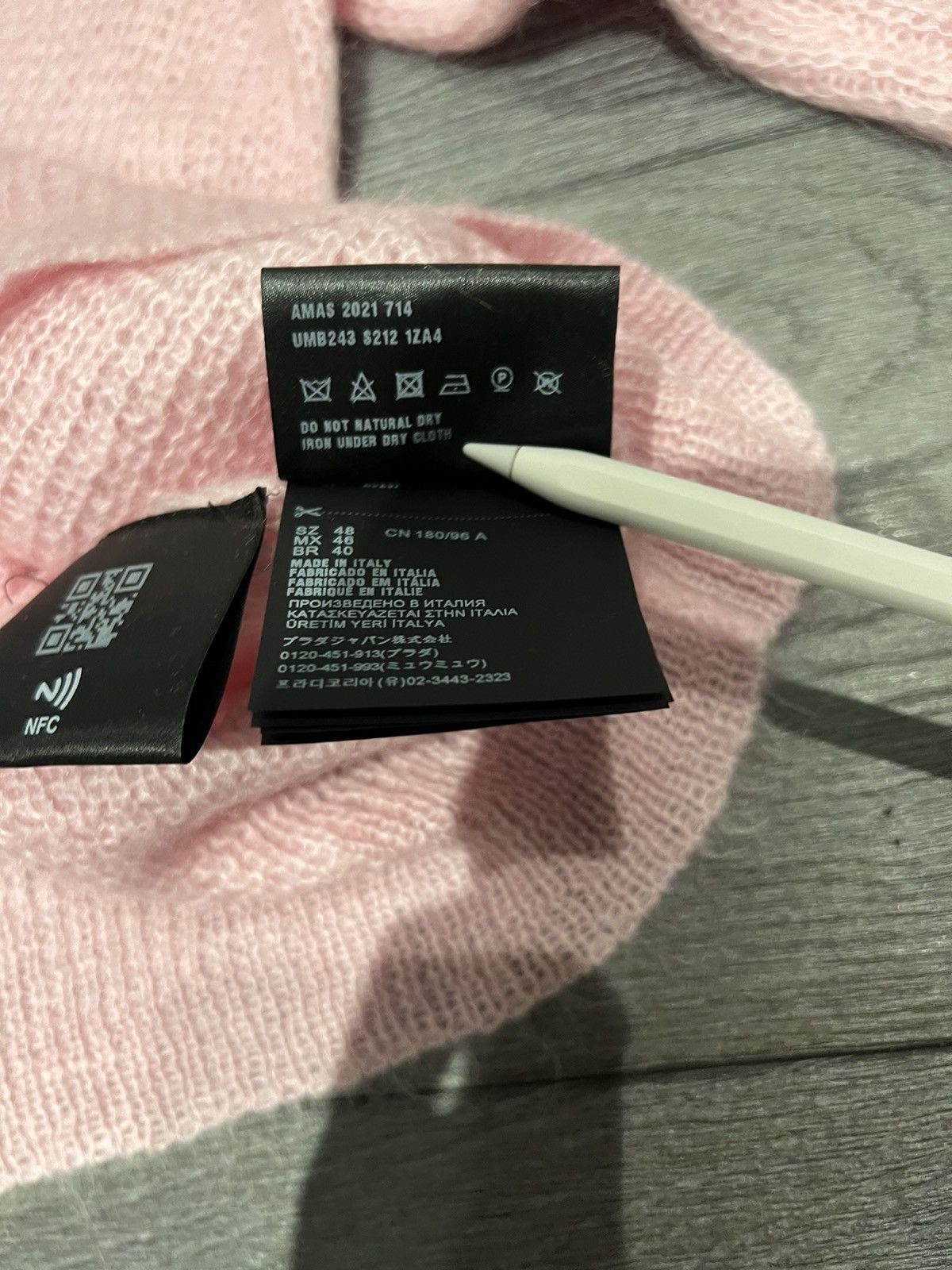 Prada Prada Crew Neck Mohair Blend Pink Sweater Size US M / EU 48-50 / 2 - 10 Thumbnail