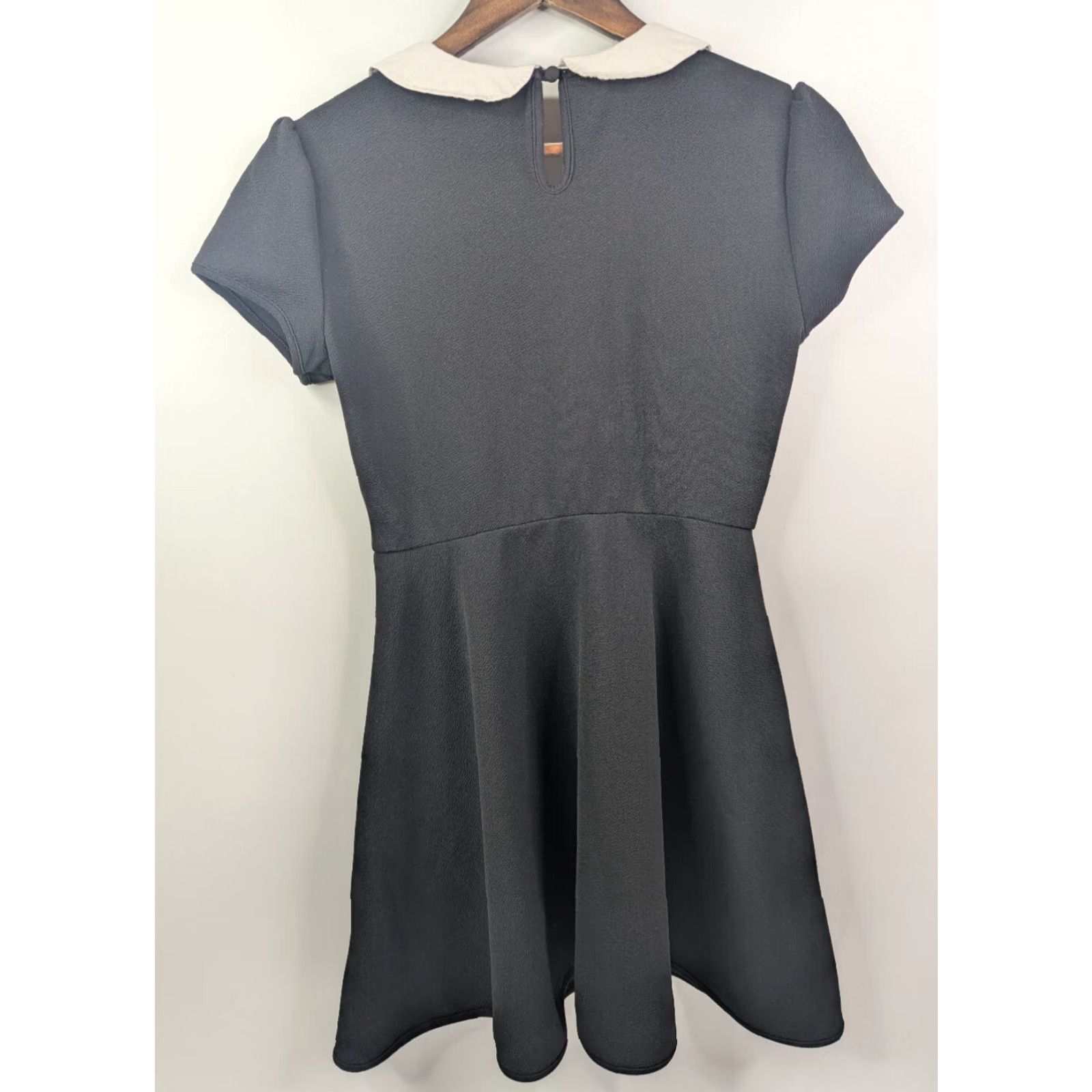 Hot Topic Hot Topic Dress Black Collar Goth Wednesday Adams Vibes Short Sleeve Medium Womens Size 32" / US 10 / IT 46 - 2 Thumbnail