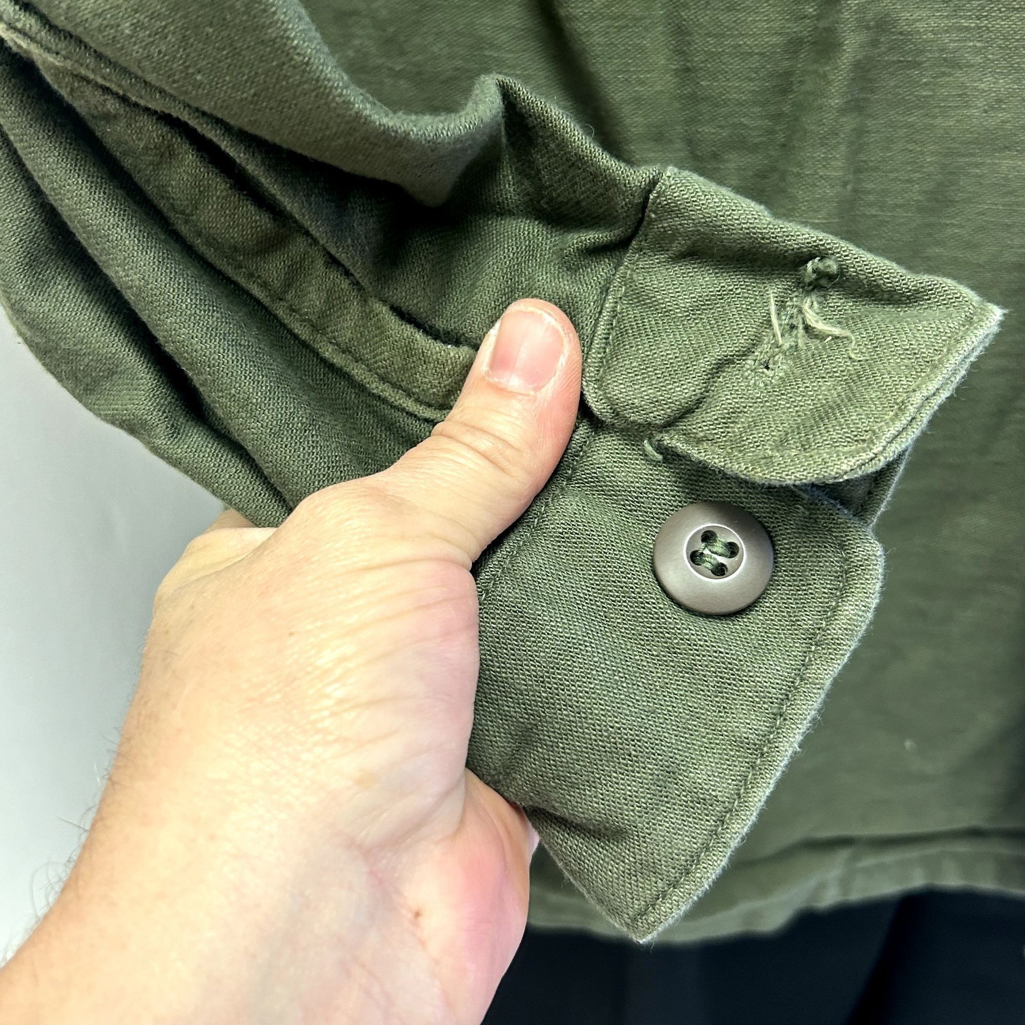 70's Vietnam Military US Navy SATEEN OG 107 Utility Shirt