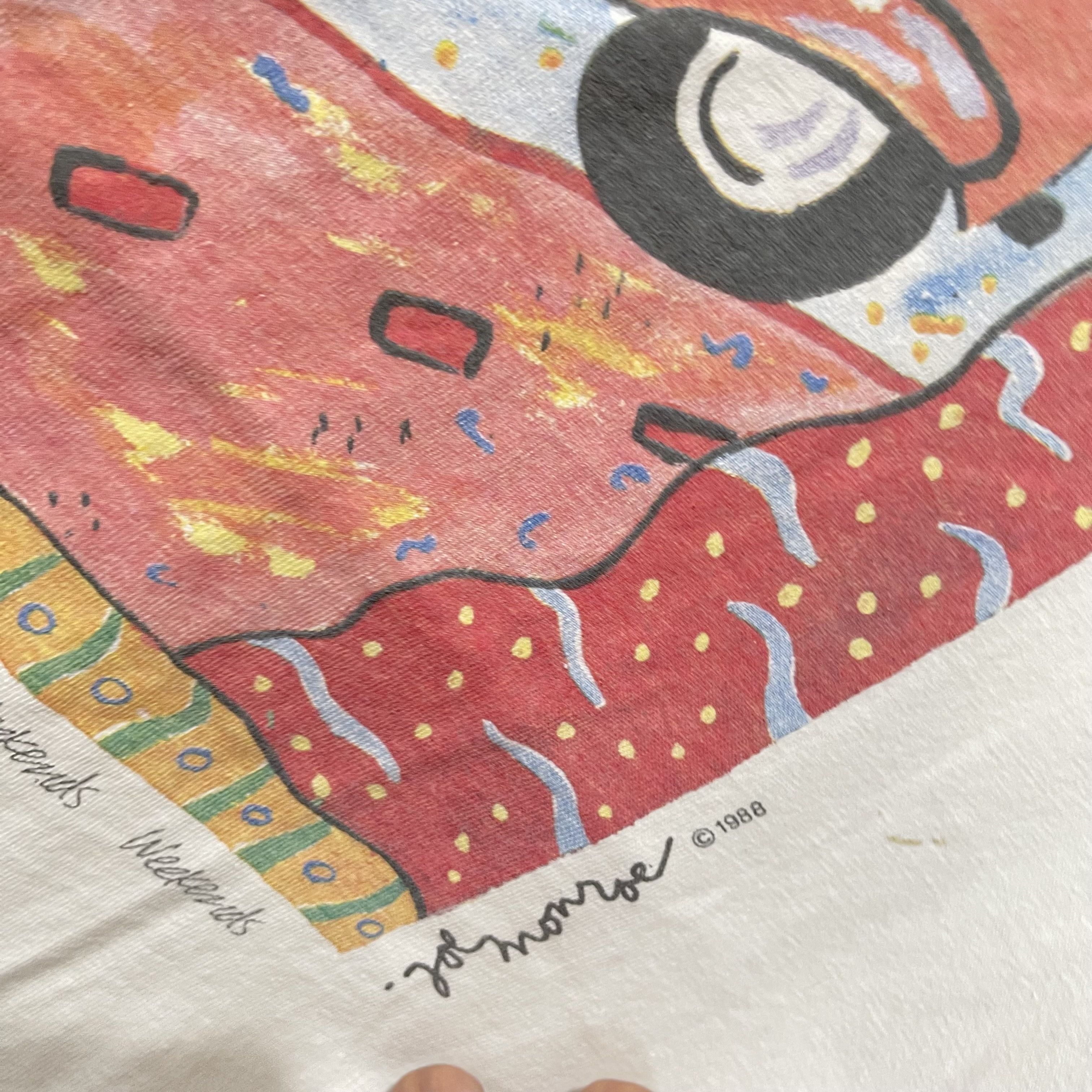 Vintage Vintage 1988 Abstract Car Weekends T-Shirt Size US S / EU 44-46 / 1 - 3 Thumbnail