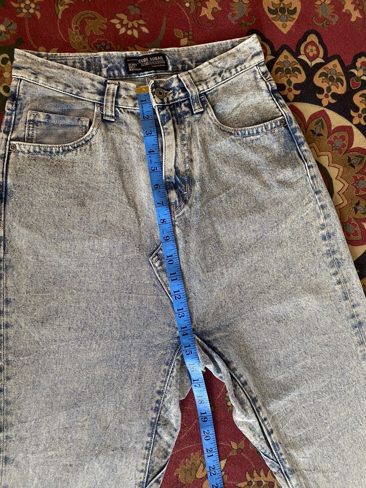 Japanese Brand × Vintage Vintage Cube Sugar Acid Wash Workwear Denim Pant Size US 29 - 14 Thumbnail