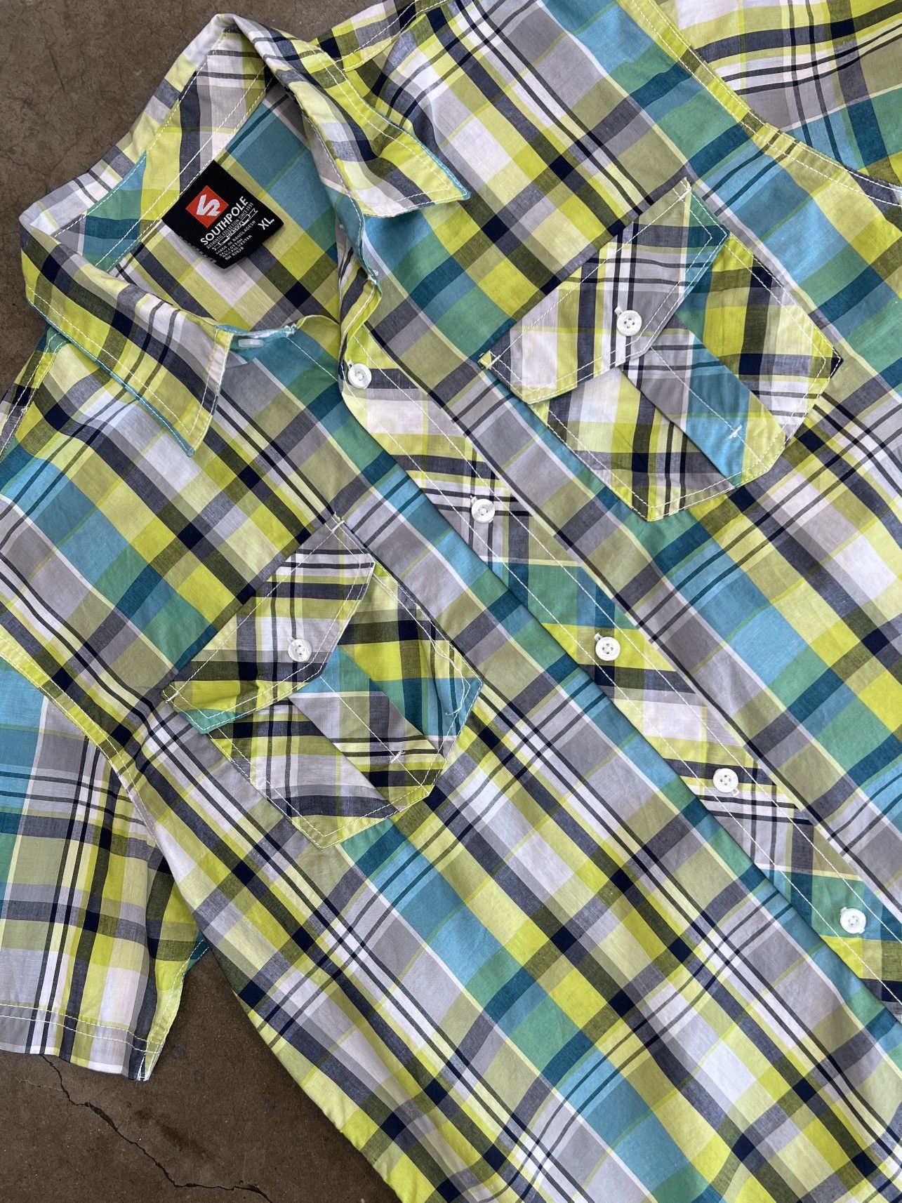 Southpole × Vintage Southpole Double Pocket Plaid ButtonUp XL Size US XL / EU 56 / 4 - 1 Thumbnail