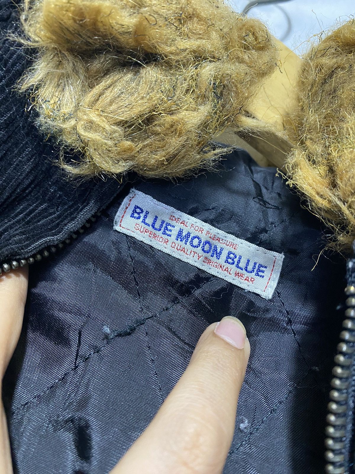 If Six Was Nine × Japanese Brand × Le Grande Bleu (L.G.B.) Blue Moon Blue Corduroy fur hoodie Size US M / EU 48-50 / 2 - 7 Thumbnail