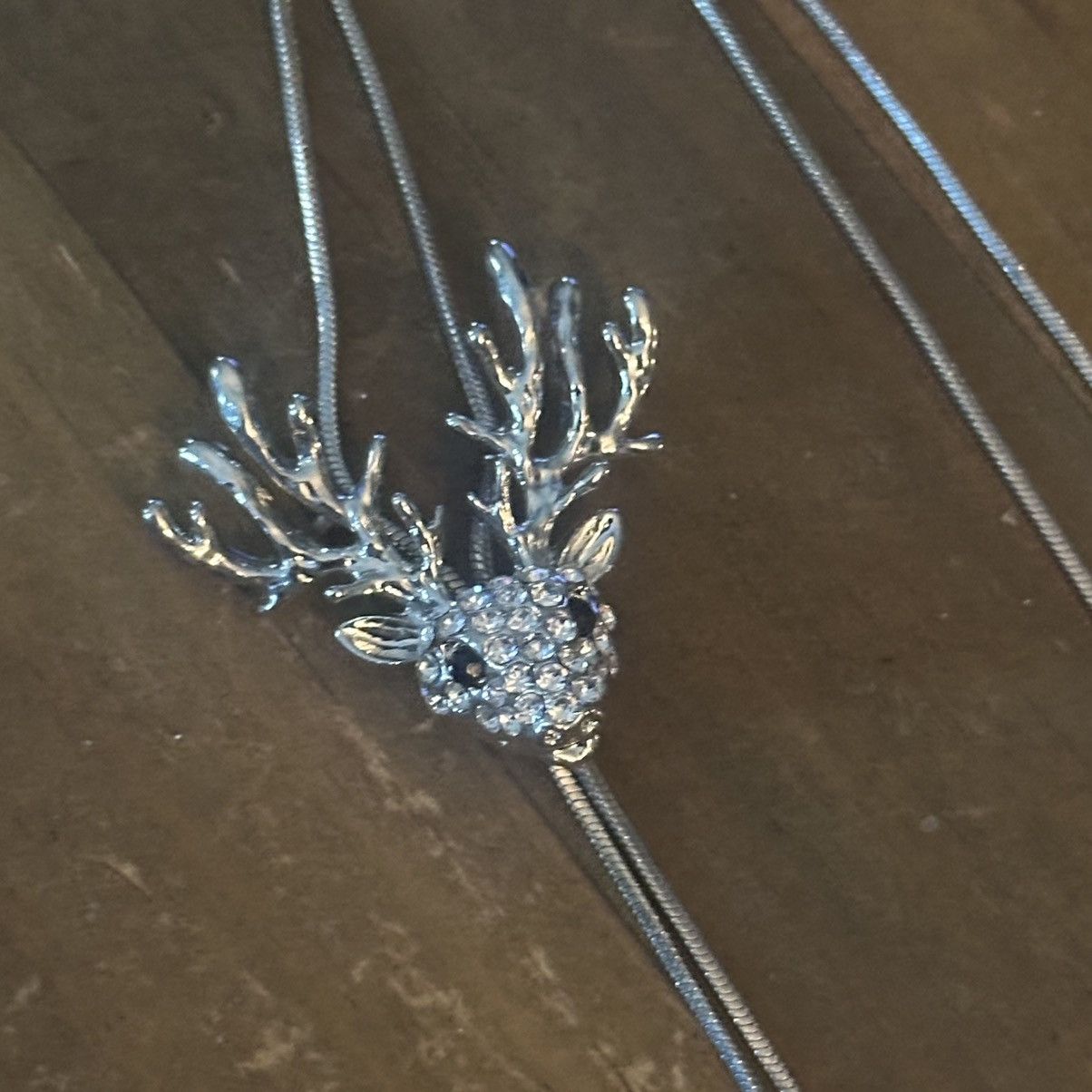Other Silver tone rhinestone deer sliding lariat necklace Size ONE SIZE - 3 Thumbnail