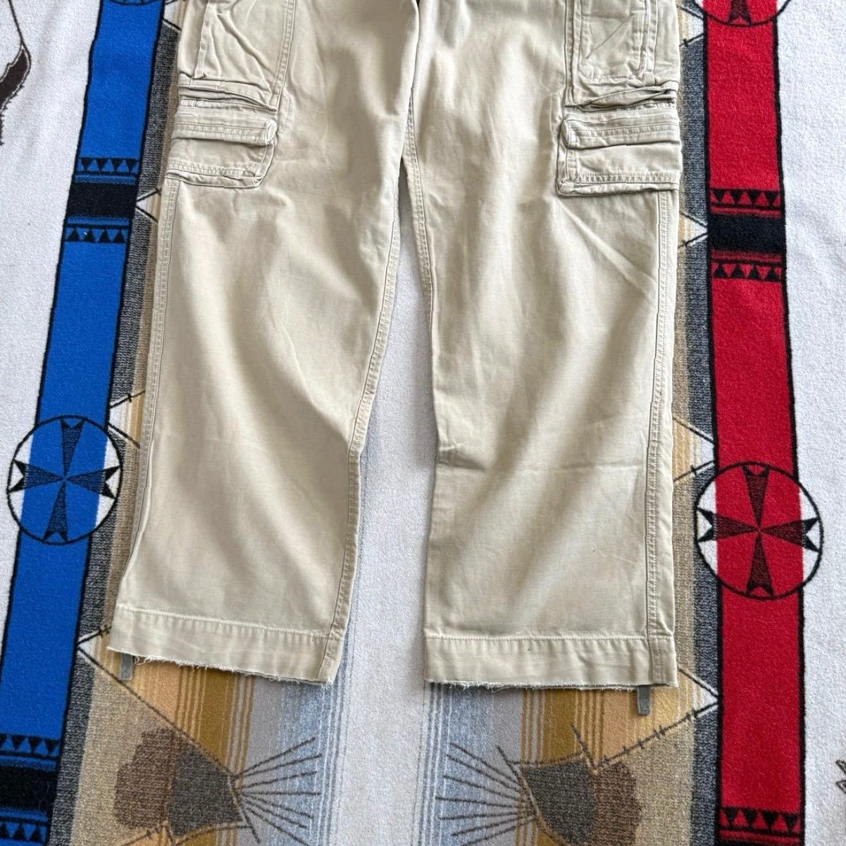 Abercrombie & Fitch VINTAGE Abercrombie & Fitch Paratrooper Cargo Pants Mens 32x32 Tan Solid Cargo Pants Men 32x32 Y2K Grunge Skate 90s Summer Fall Winter Spring Mens Size US 32 / EU 48 - 5 Thumbnail