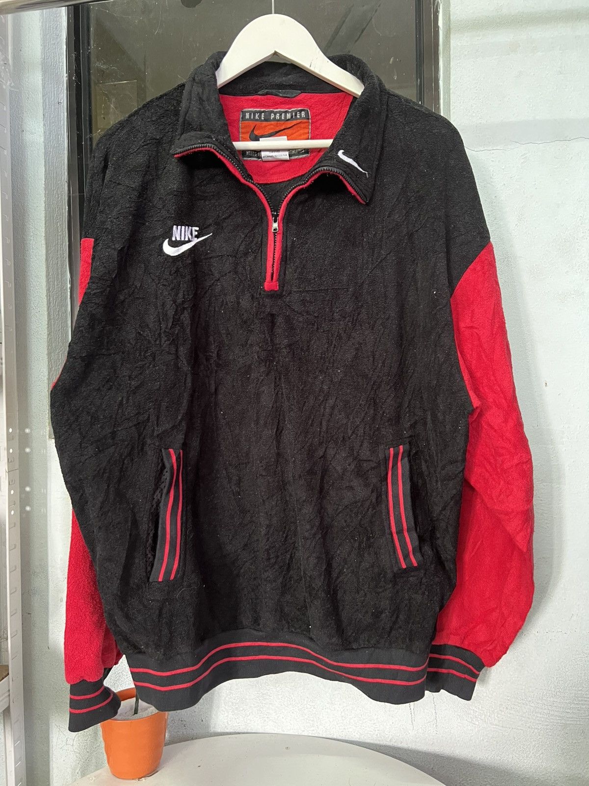 Nike × Vintage Vintage 90s Nike Half Zipper Size US M / EU 48-50 / 2 - 1 Thumbnail