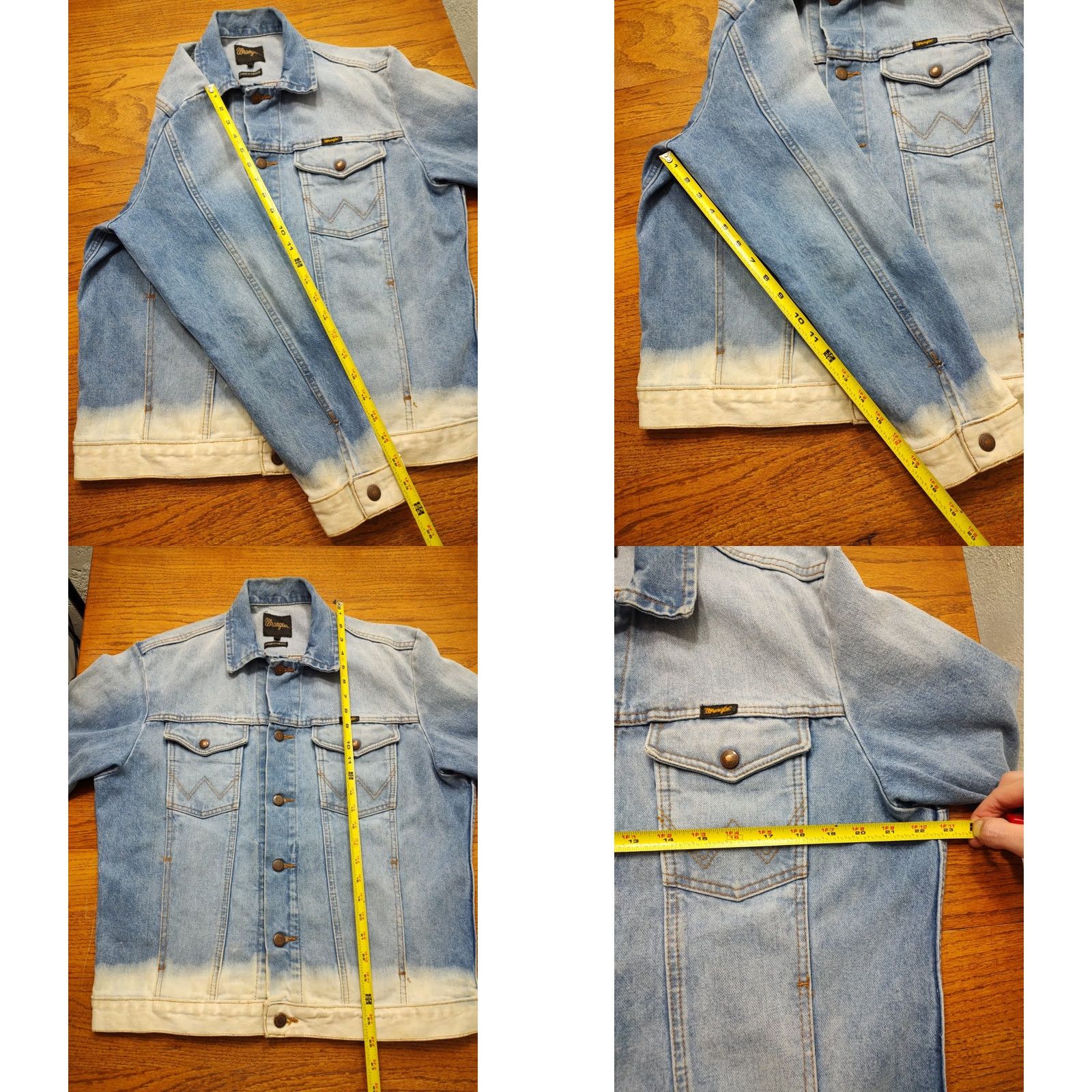 Wrangler VINTAGE Wrangler Jacket Mens Medium Blue Denim Trucker Western Workwear Jean Size US 31 - 8 Thumbnail