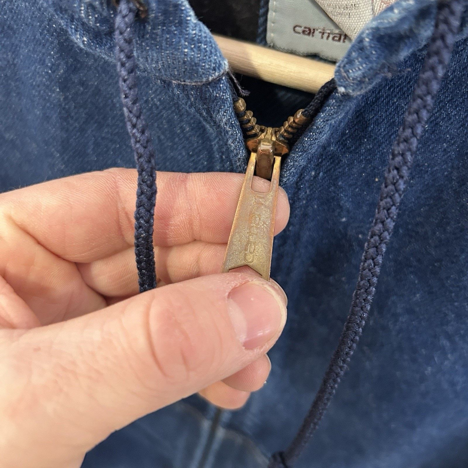 Carhartt VTG Carhartt Flannel-Lined Hooded Active Jacket “Blue Denim” Size US S / EU 44-46 / 1 - 16 Thumbnail