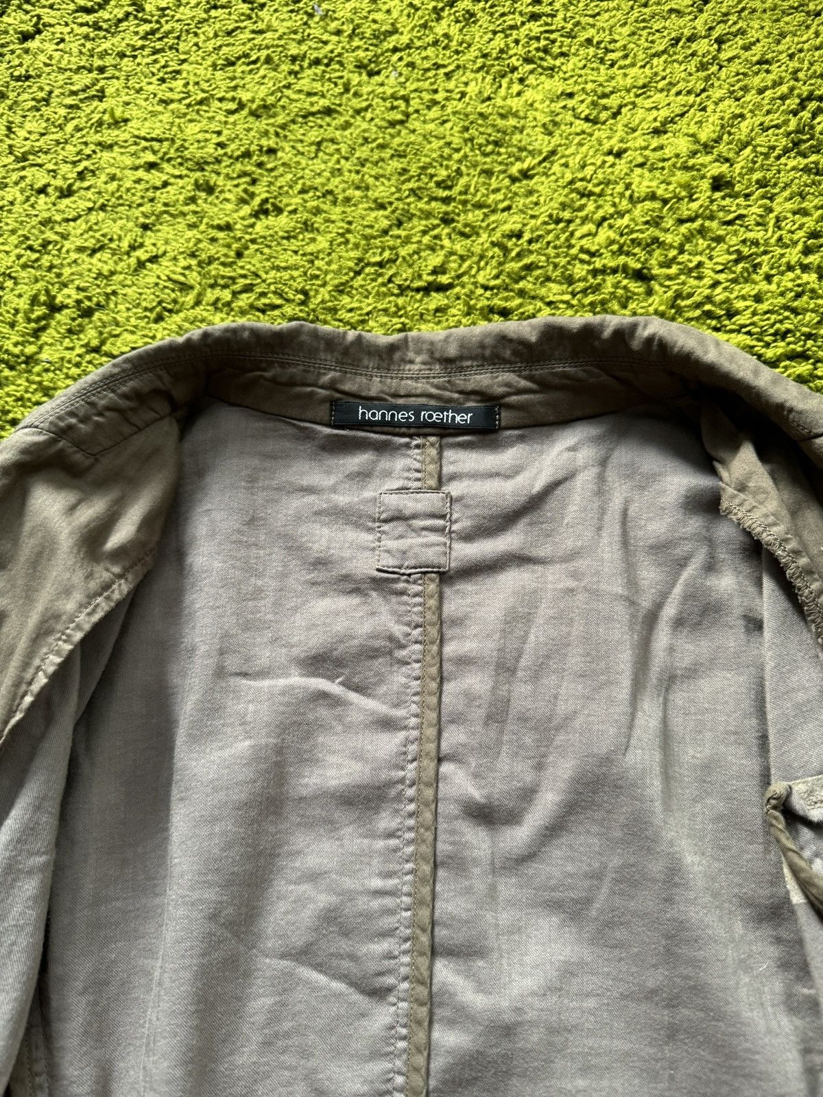 Designer × hannes roether Hannes Roether avant garde khaki blazer Size S / US 4 / IT 40 - 4 Thumbnail