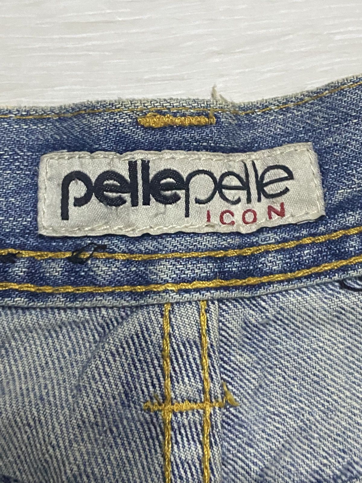 Pelle Pelle Vintage Pelle Pelle Mud Wash Embroidery Logo Straight Jeans Size US 32 / EU 48 - 17 Thumbnail