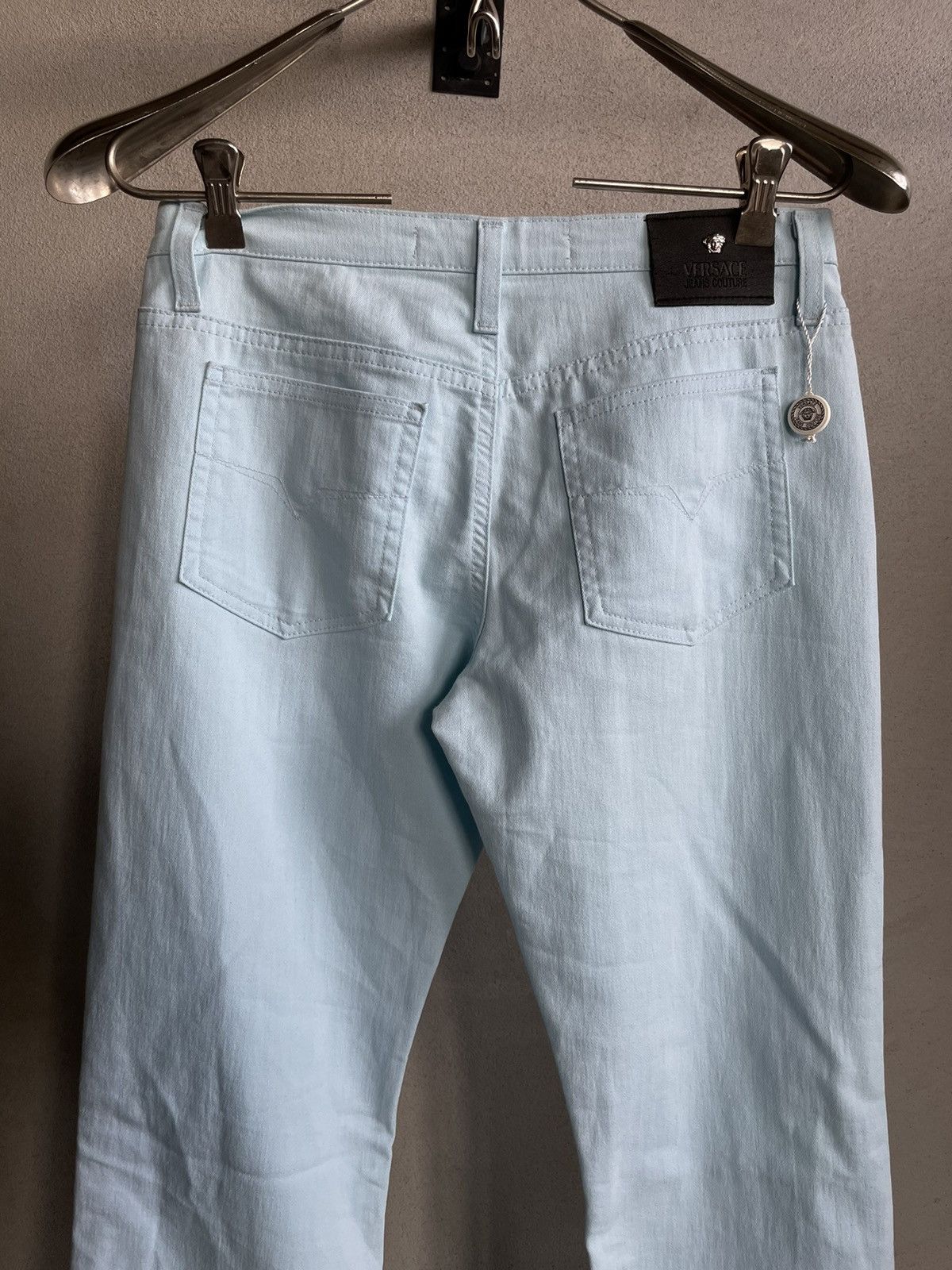 Versace × Versace Jeans Couture × Vintage Versace Jeans Couture Blue Flared Pants Size 28" / US 6 / IT 42 - 4 Thumbnail