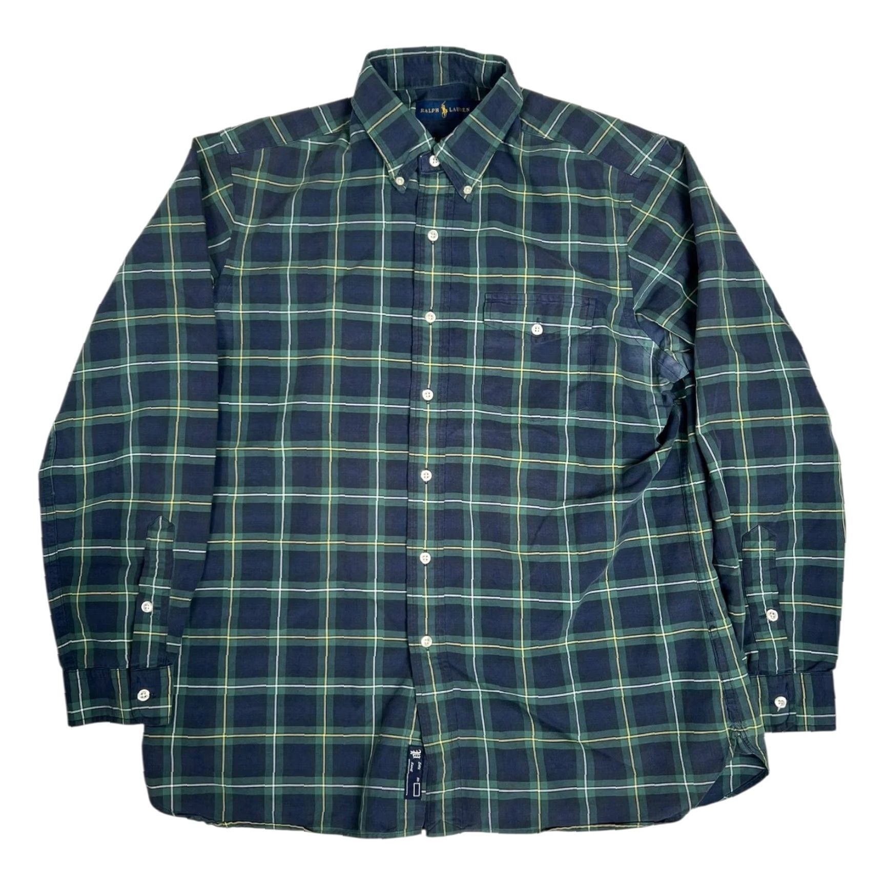 Ralph Lauren Ralph Lauren Shirt Mens Large Green Navy Tartan Plaid Button Down Long Sleeve Size US L / EU 52-54 / 3 - 2 Thumbnail