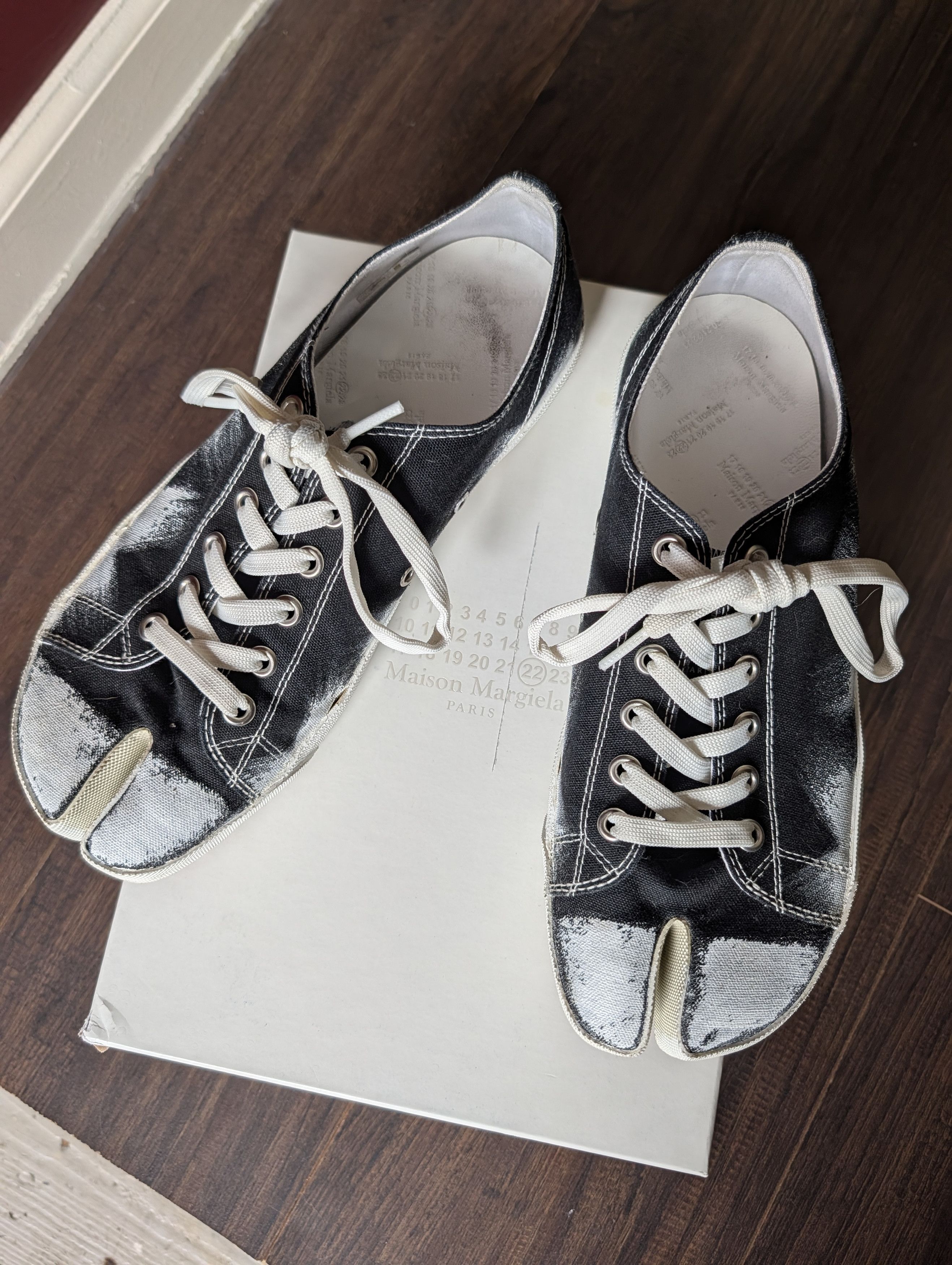 Maison Margiela Maison Margiela Tabi Vans Canvas Blue Sneakers 43
