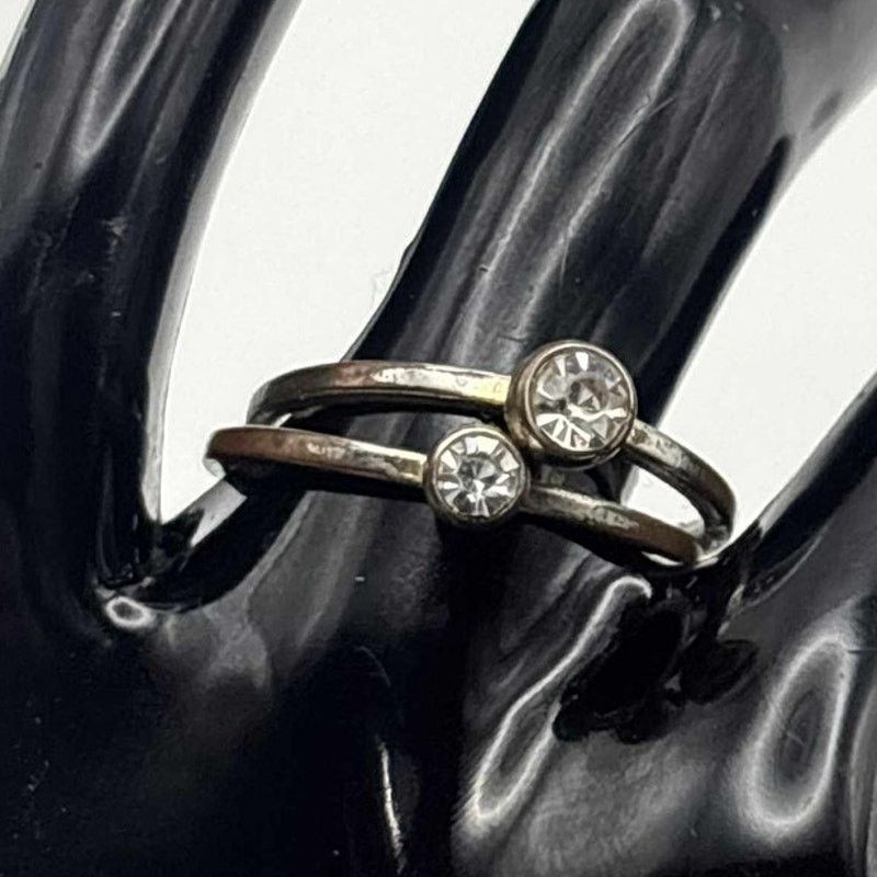 Other Vintage Silver Duet Ring Size ONE SIZE - 1 Thumbnail