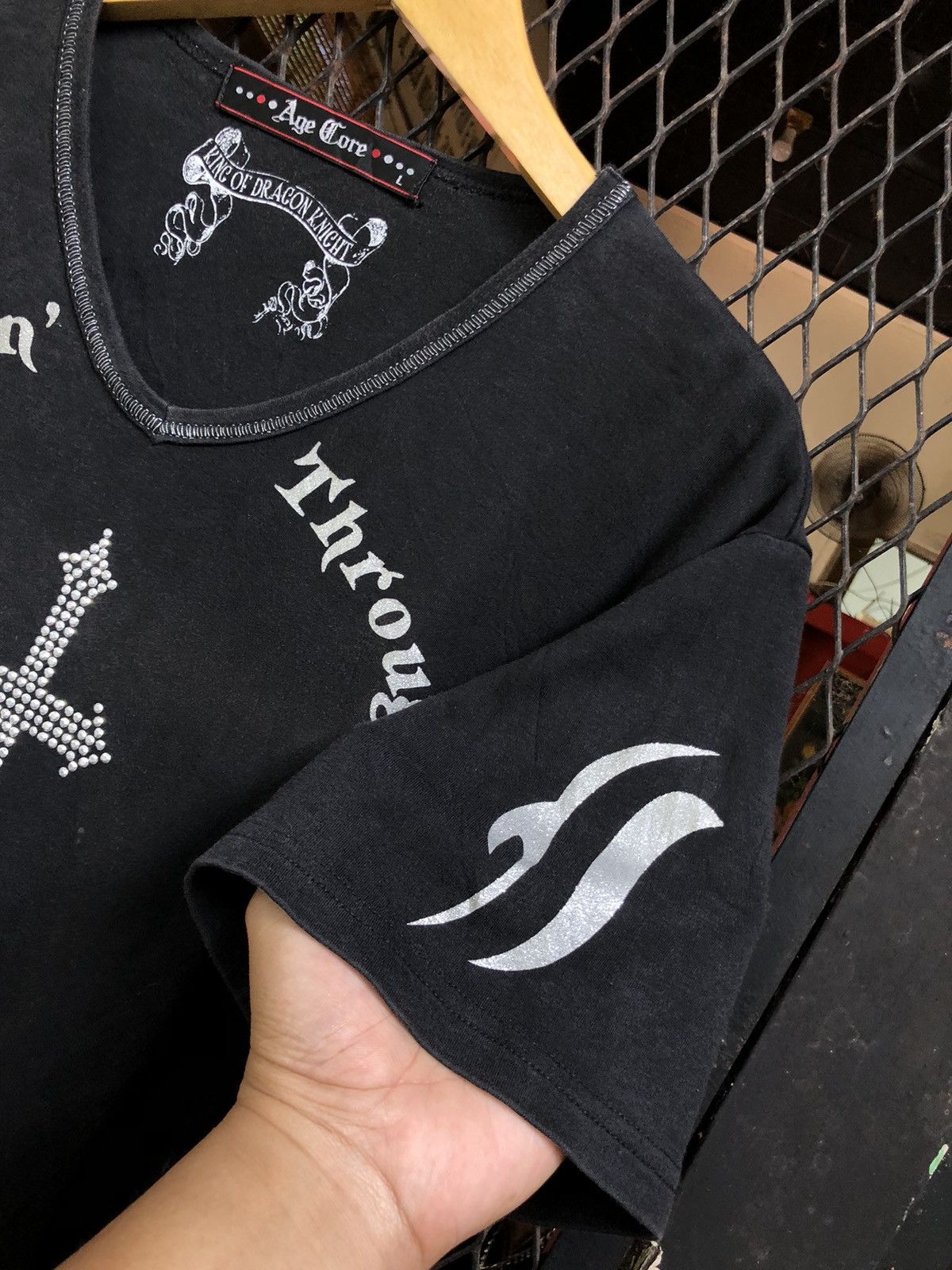 If Six Was Nine × Japanese Brand × Le Grande Bleu (L.G.B.) JAPANESE AGE CORE POEM SHIRT LIKE CHROME HEART Size US L / EU 52-54 / 3 - 3 Thumbnail