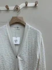 Hermes Hermes White Knit with Silk and Cotton, Pig Nose Pattern, Size XS / US 0-2 / IT 36-38 - 2 Thumbnail