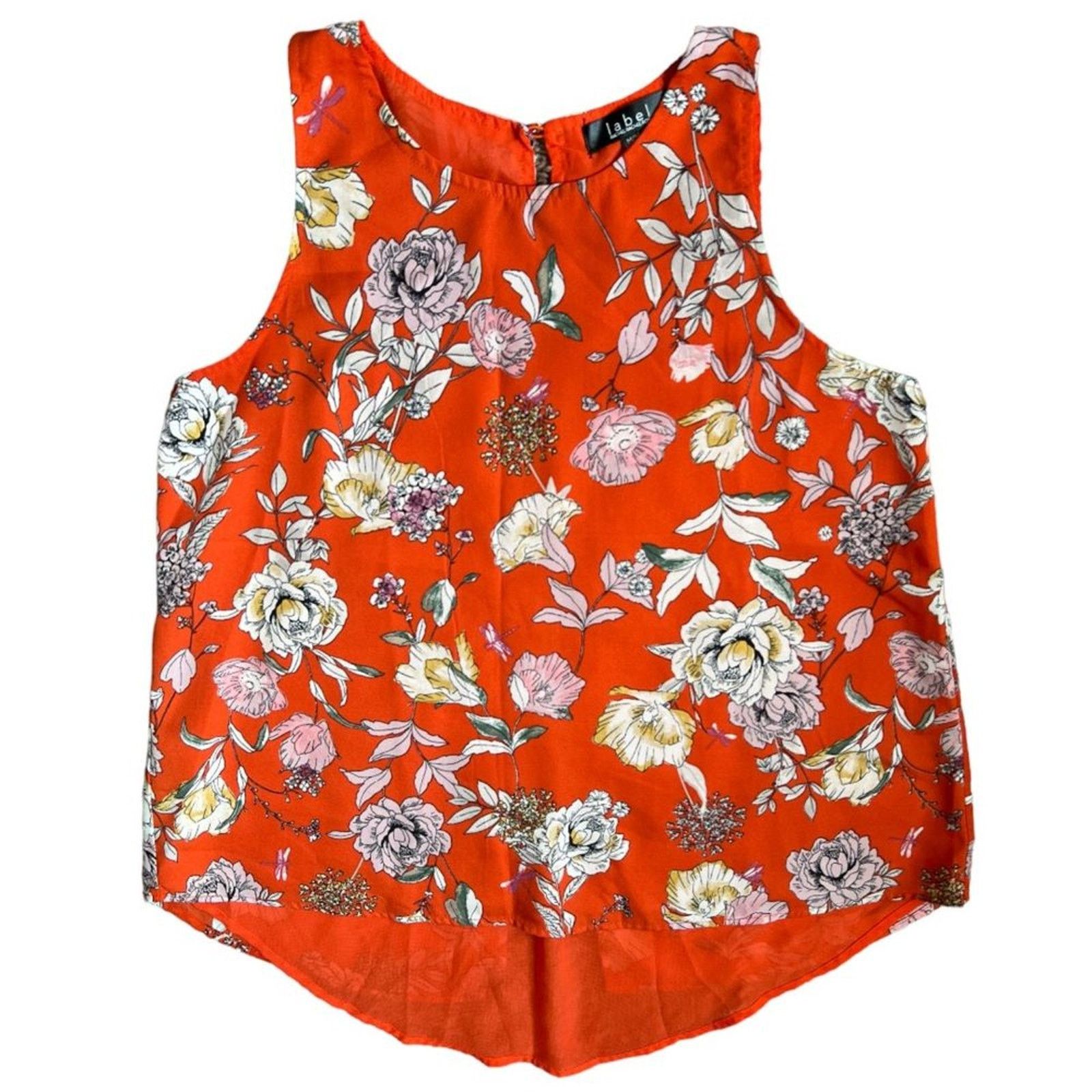 Other Racehel Roy Orange Floral Sleeveless Top, M Size M / US 6-8 / IT 42-44 - 1 Thumbnail