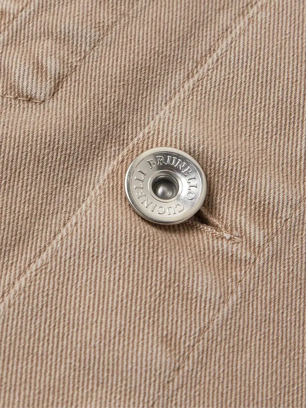 Brunello Cucinelli o1mle0725 Denim Jacket in Neutrals Size US M / EU 48-50 / 2 - 3 Thumbnail