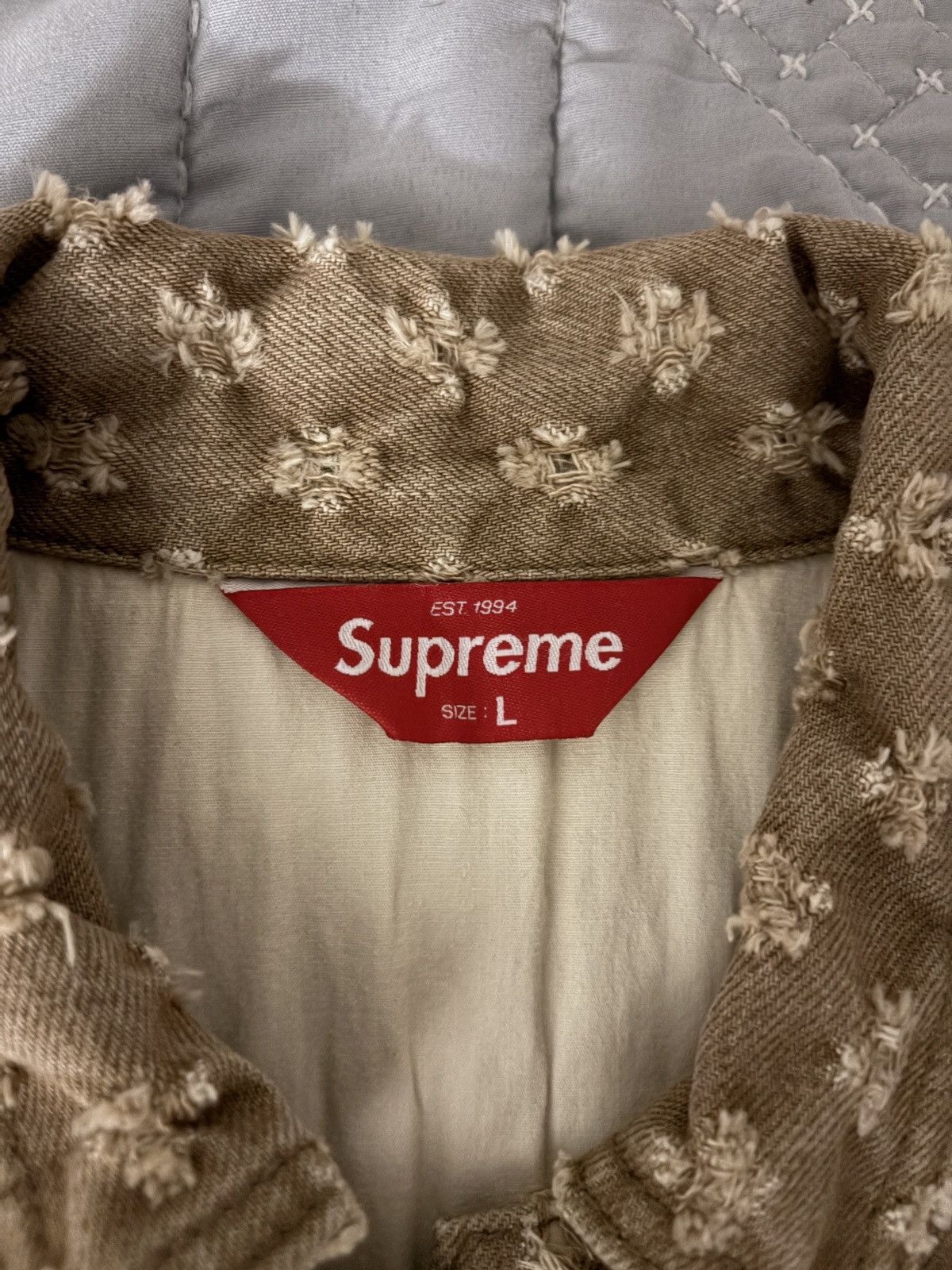 Supreme Supreme Hole Punch Denim Trucker Jacket Size US L / EU 52-54 / 3 - 2 Thumbnail