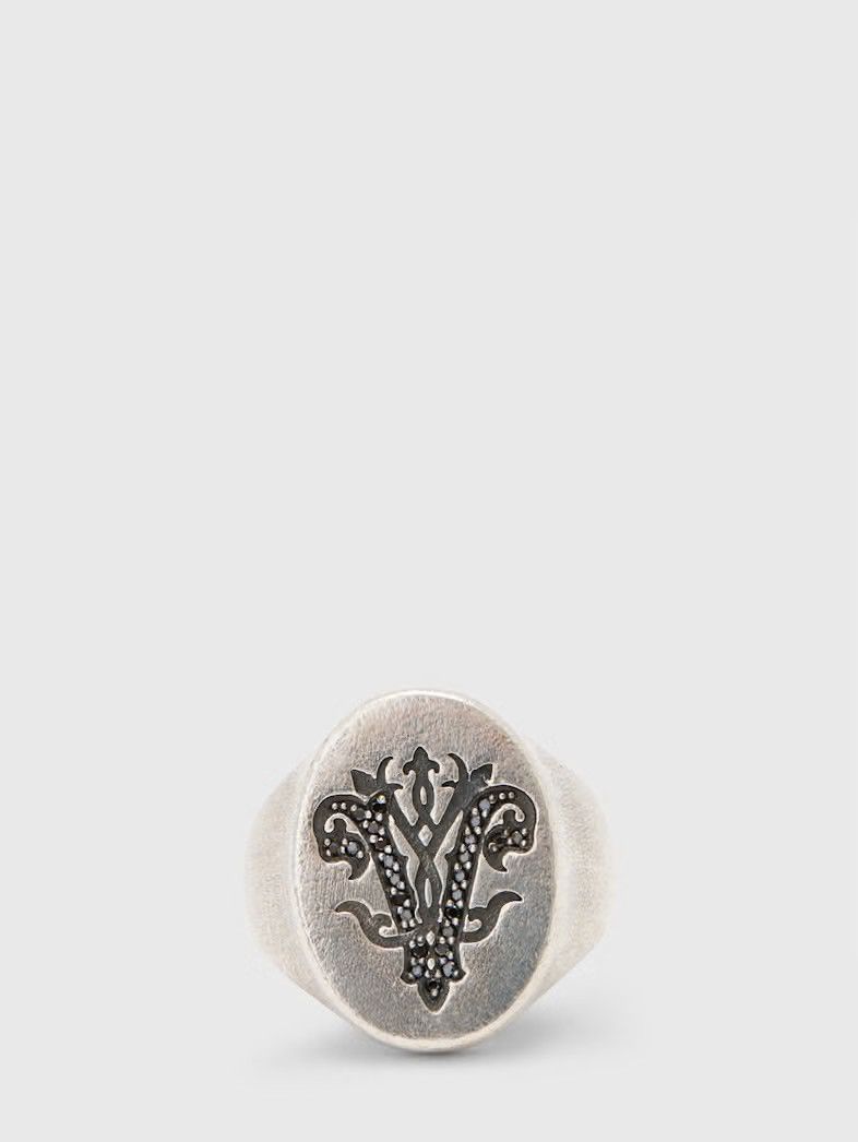 John Varvatos 25 Anniversary Sterling Silver Ring with diamonds Size ONE SIZE - 1 Thumbnail