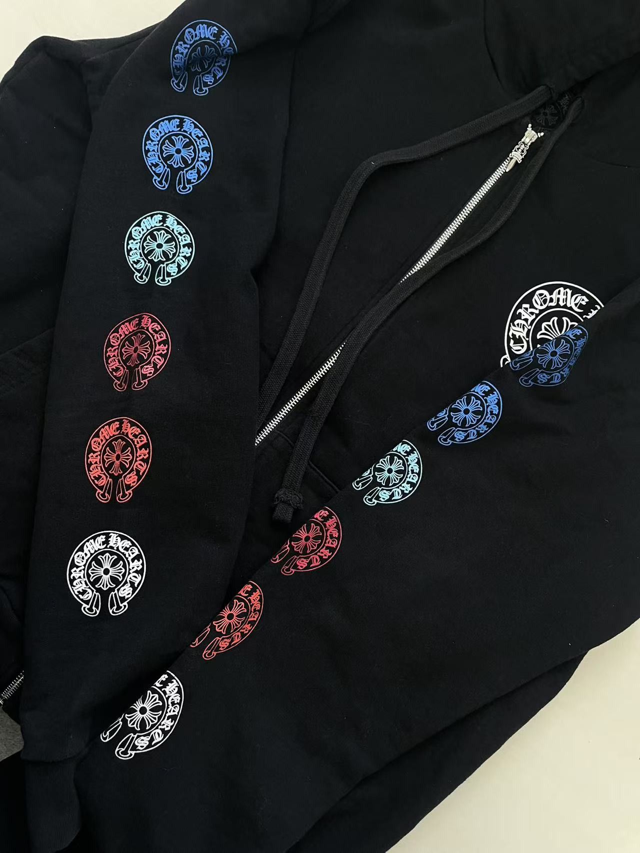 Chrome Hearts Chrome Hearts Multi Color Horseshoe Logo Zip Up Hoodie Size L / US 10 / IT 46 - 5 Thumbnail