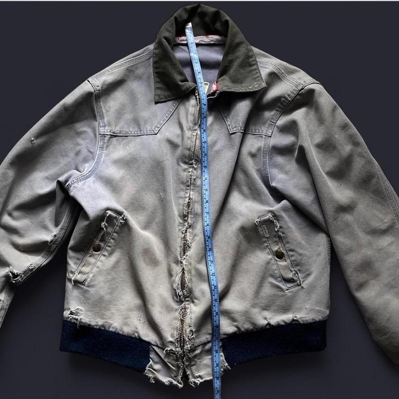 vtg Carhartt Detroit Jacket Faded Distressed Small / Medium