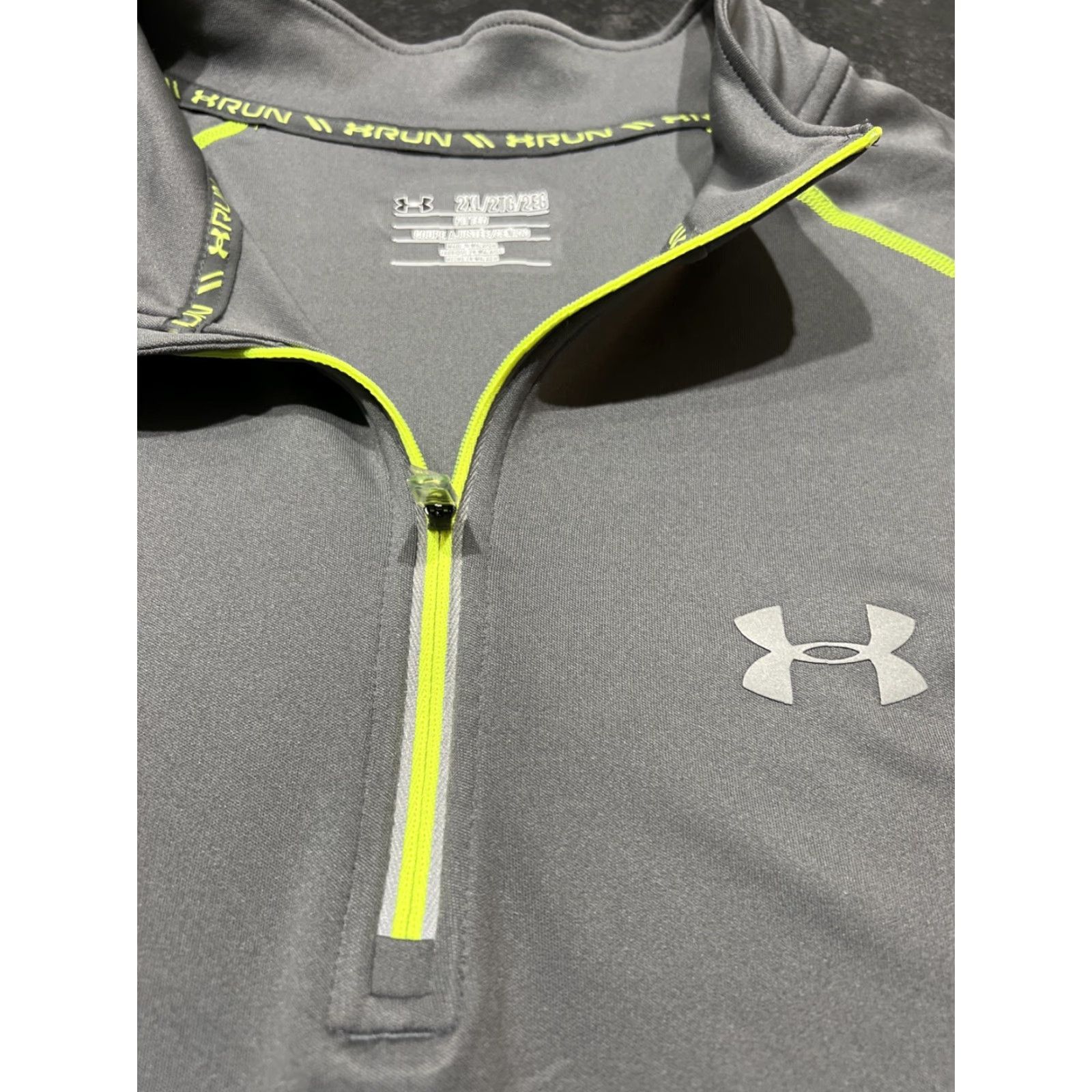 Under Armour Under Armour 1/4 Zip Pullover Mens 2XL Gray Active Casual Fitted Stretch Size US XXL / EU 58 / 5 - 6 Thumbnail