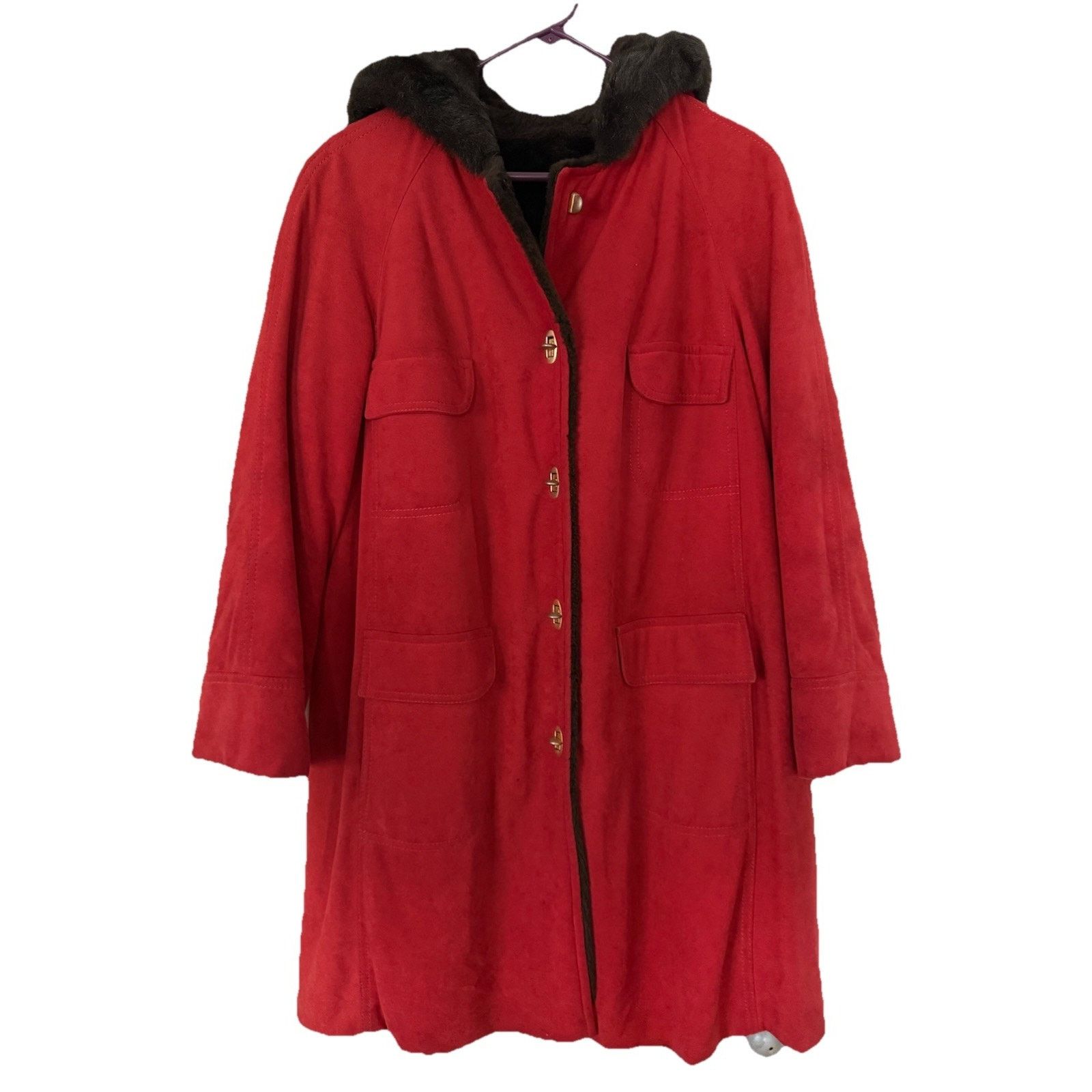 Other Vintage Forecaster Womens Jacket SZ 11/12 Maroon Fur Lined Size XL / US 12-14 / IT 48-50 - 1 Thumbnail