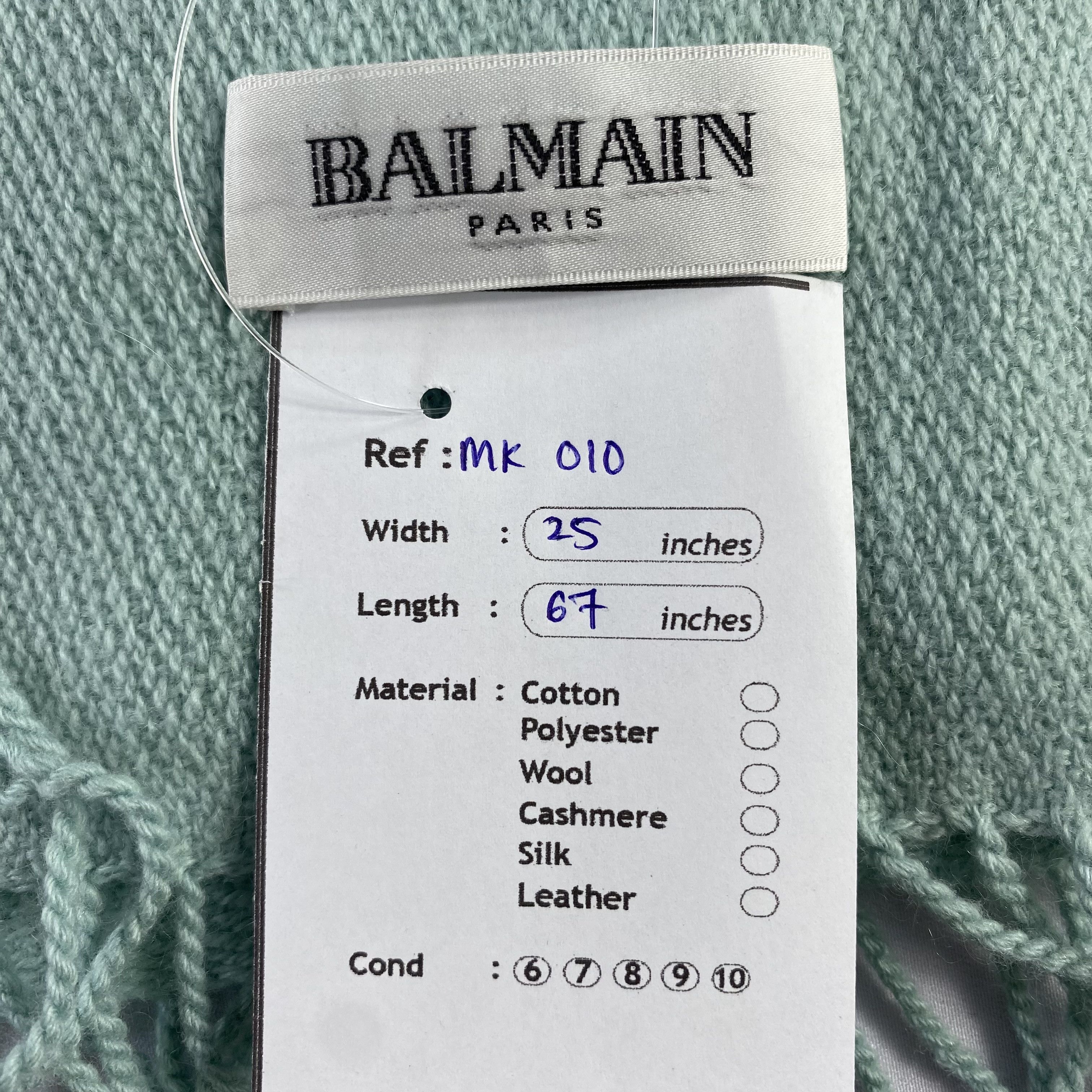Balmain Scarf Neck Wrap Wool Muffler
