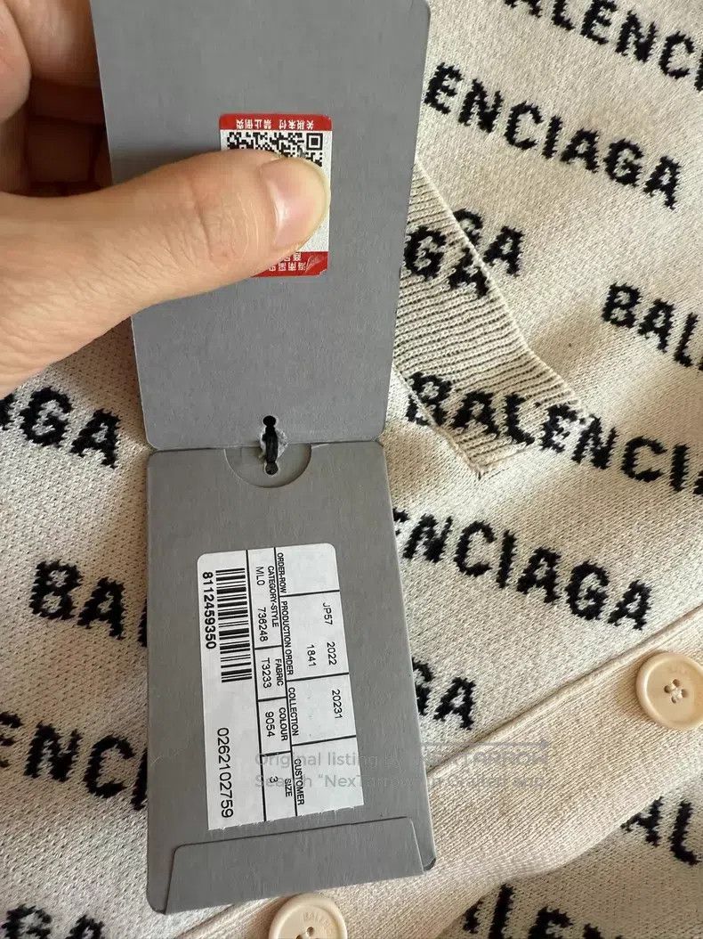 Balenciaga Balenciaga Black letter logo cardigan Size US L / EU 52-54 / 3 - 5 Thumbnail