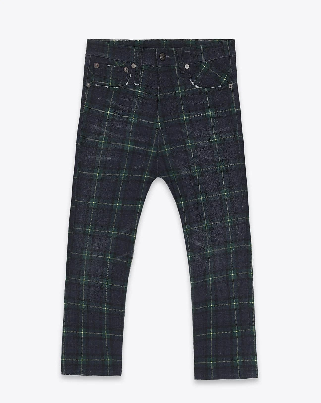 R13 R13 Lisa Baggy Tailored Drop Tartan Green Navy Pants Size 30" / US 8 / IT 44 - 6 Thumbnail