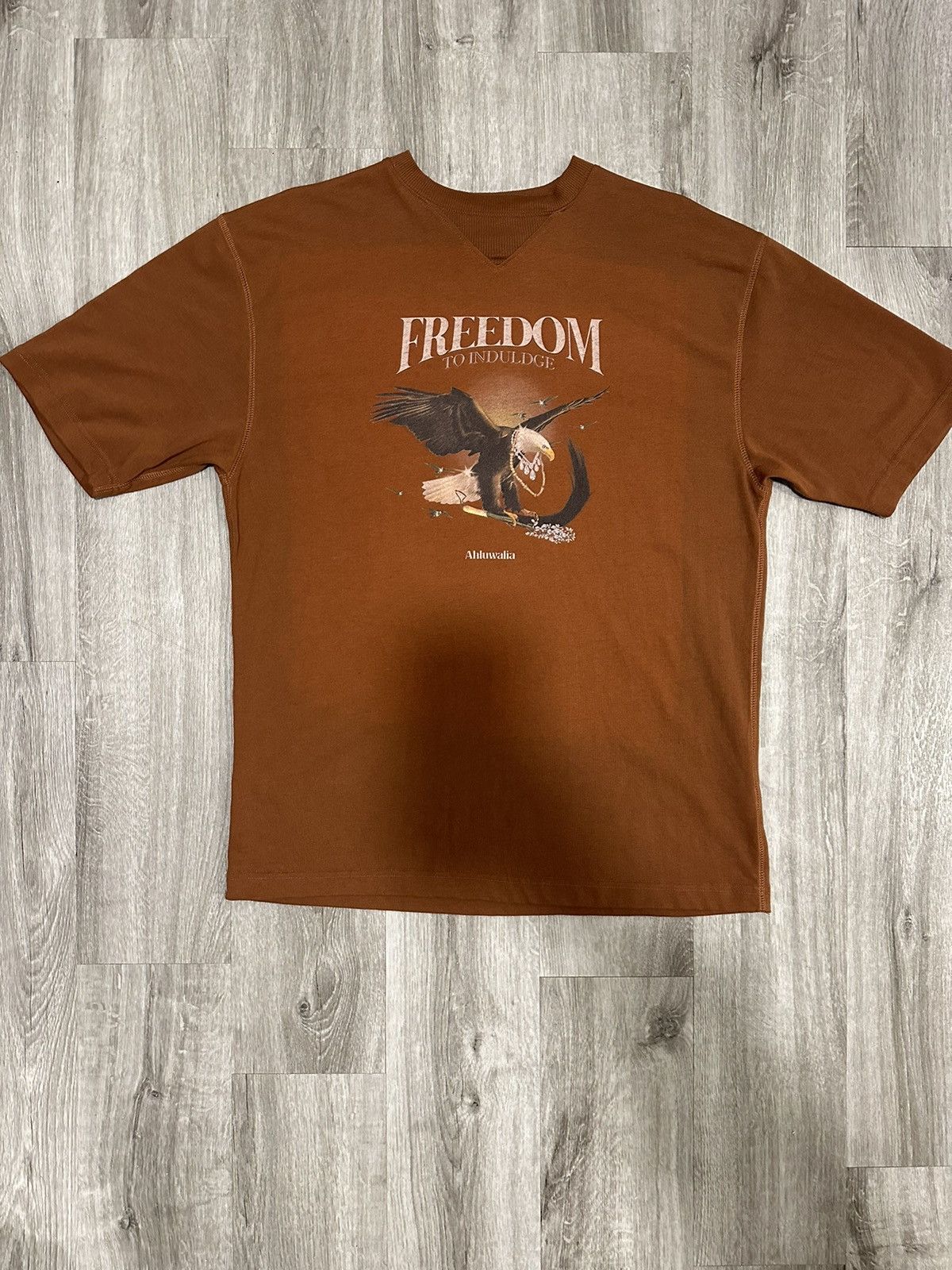image of Ahluwalia Brown Freedom Tshirt, Men's (Size Medium)