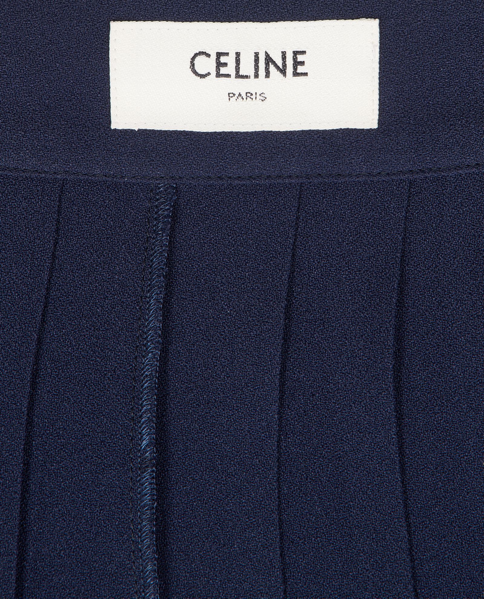 Celine o1y0725 Midi Skirt in Navy Blue Size 28" / US 6 / IT 42 - 4 Thumbnail