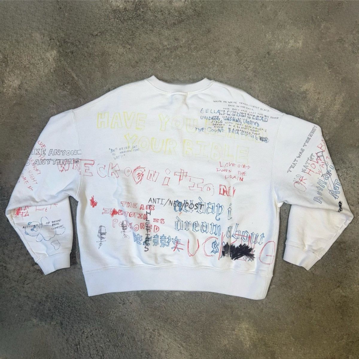 Yeezy hand drawn crewneck clearance