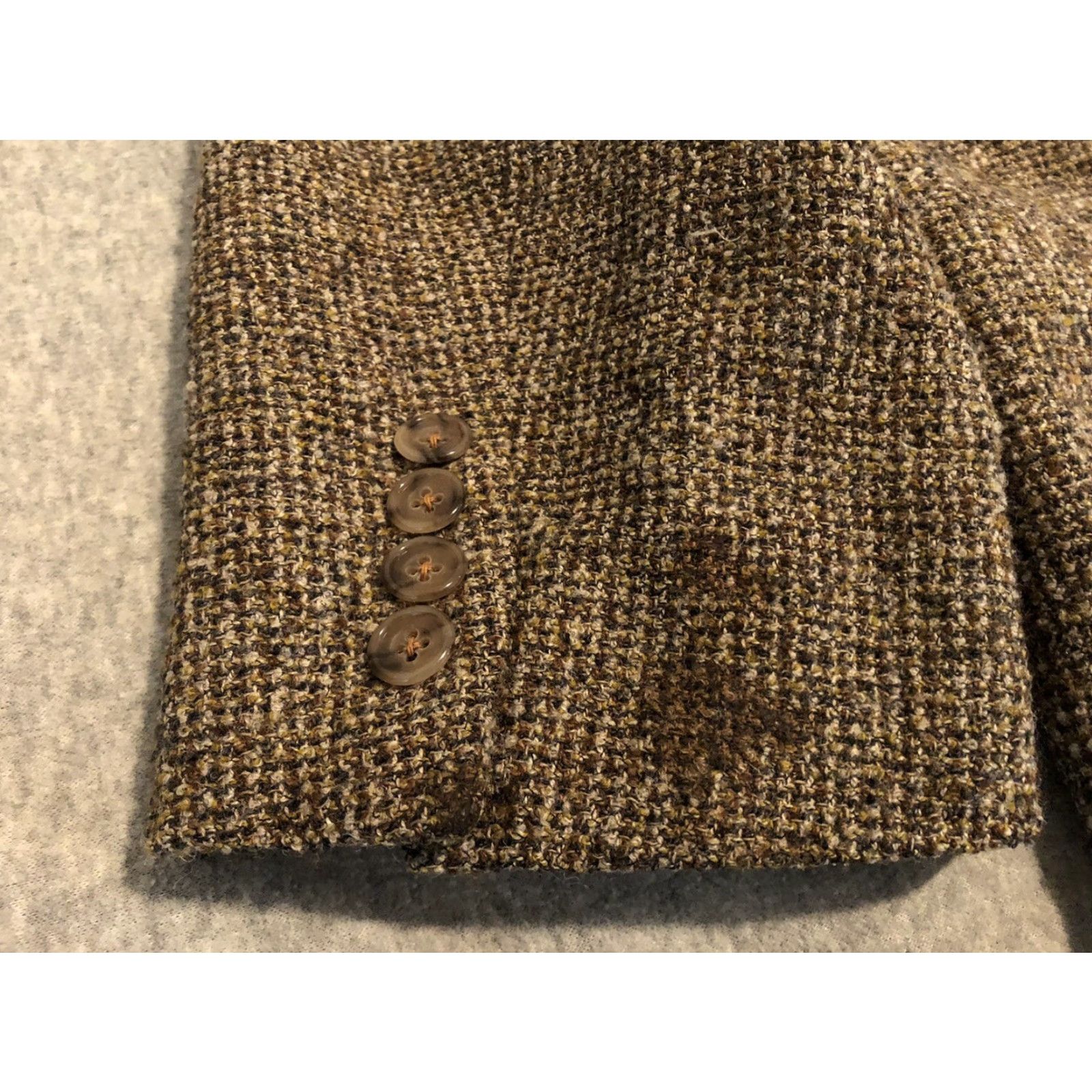 CO VINTAGE Carrol & Co Ferla Wool Silk Jacket Blazer Sport Coat 44 Brown Mens Blazer Size 44R - 8 Thumbnail