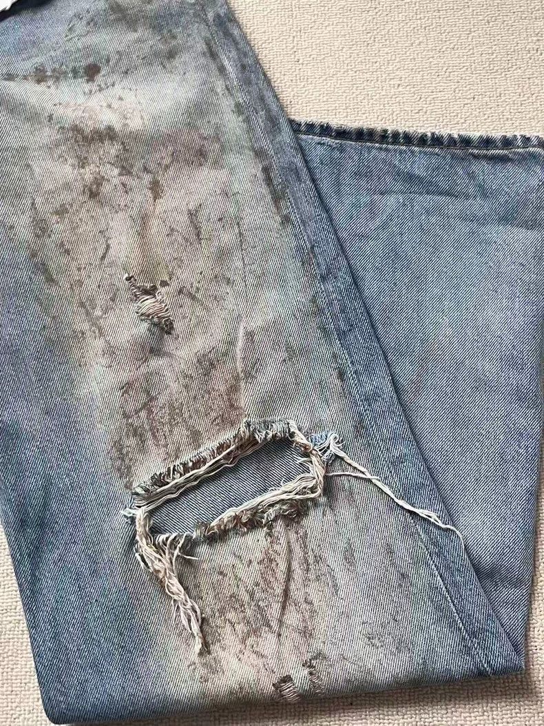 Acne Studios Acne Studios size 27/30 Mud Stain Spoil Destroyed Loose Ho Size US 27 - 3 Thumbnail