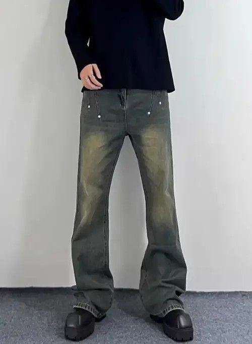 VIBE Vintage street hip hop Y2K studded baggy jeans Size US 33 - 4 Thumbnail
