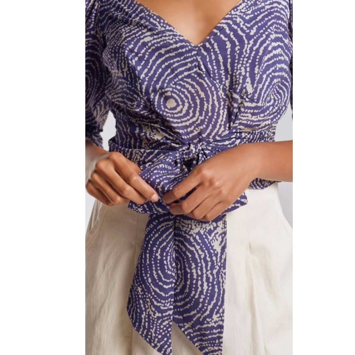 Anthropologie New TRACY REESE Mireille Tie-Front Blouse $188 SIZE 2 Size XS / US 0-2 / IT 36-38 - 3 Thumbnail