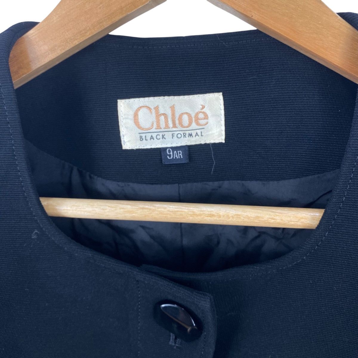 Chloe Vintage CHLOE FORMAL Cropped Blazer Jacket Minimalist Size S / US 4 / IT 40 - 9 Thumbnail