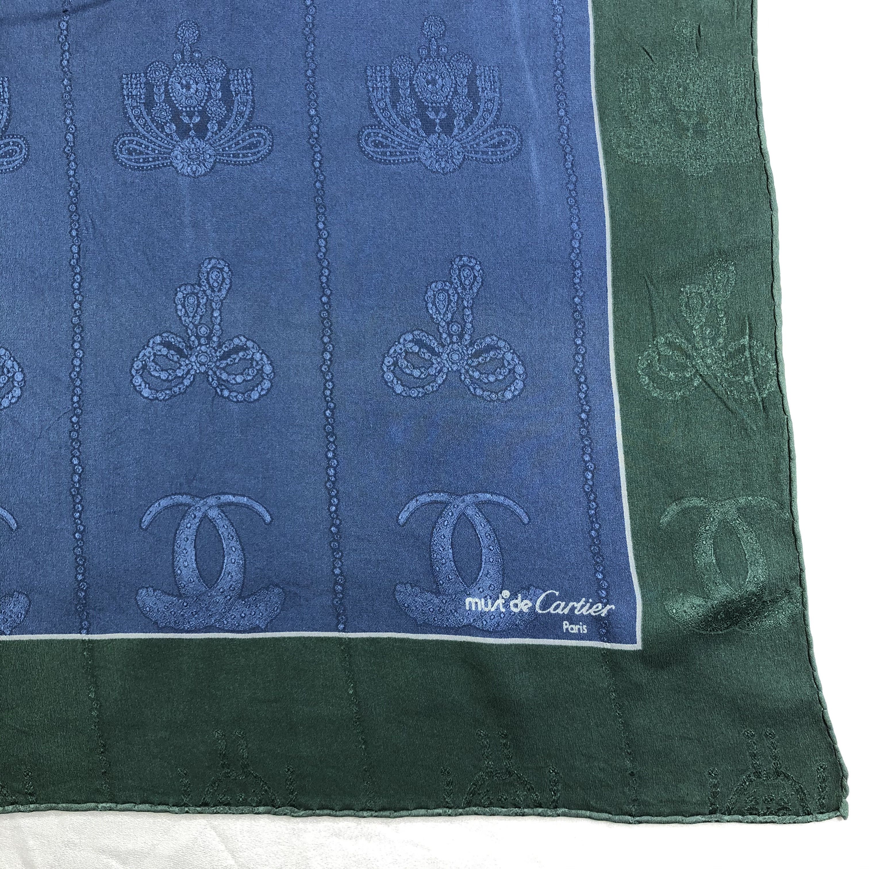 Vintage Vintage Cartier Silk Scarf Size ONE SIZE - 3 Thumbnail