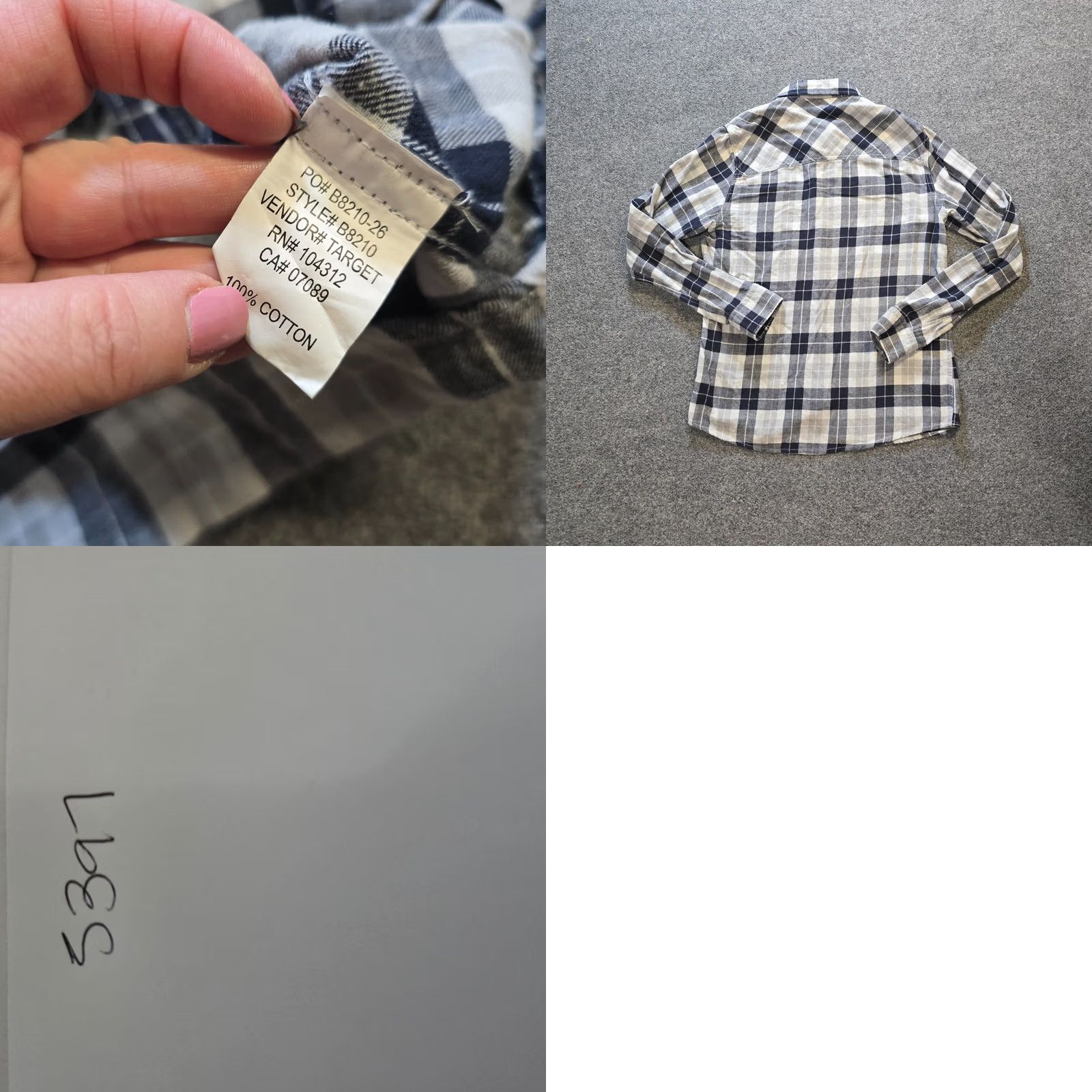 Burnside Burnside Shirt Mens Medium Gray Plaid Flannel Pearl Snap Button-Up Casual Outdoors Shirt Size US M / EU 48-50 / 2 - 8 Thumbnail
