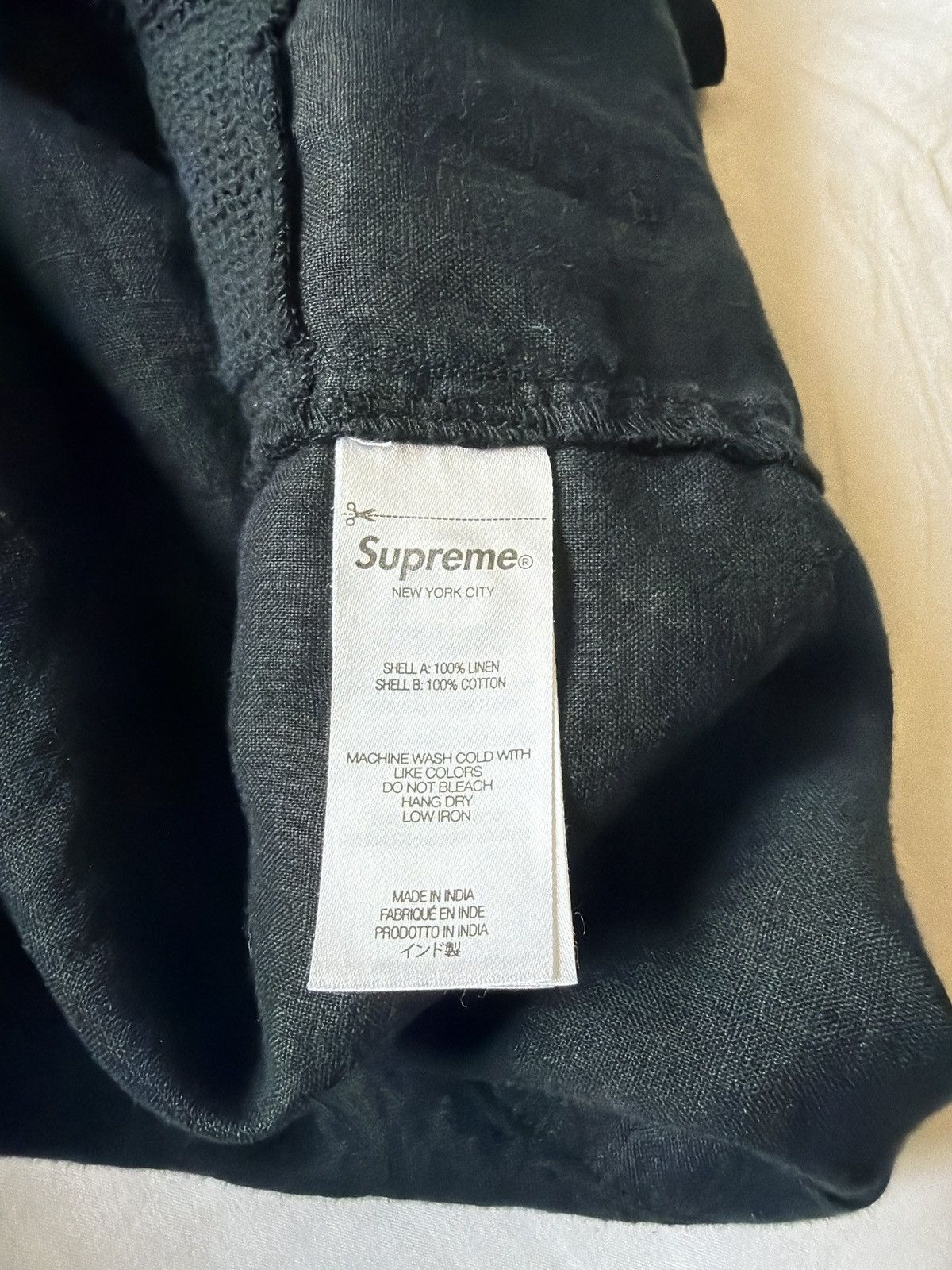 Supreme Supreme Mesh Panel Linen S/S Shirt Size US M / EU 48-50 / 2 - 4 Thumbnail