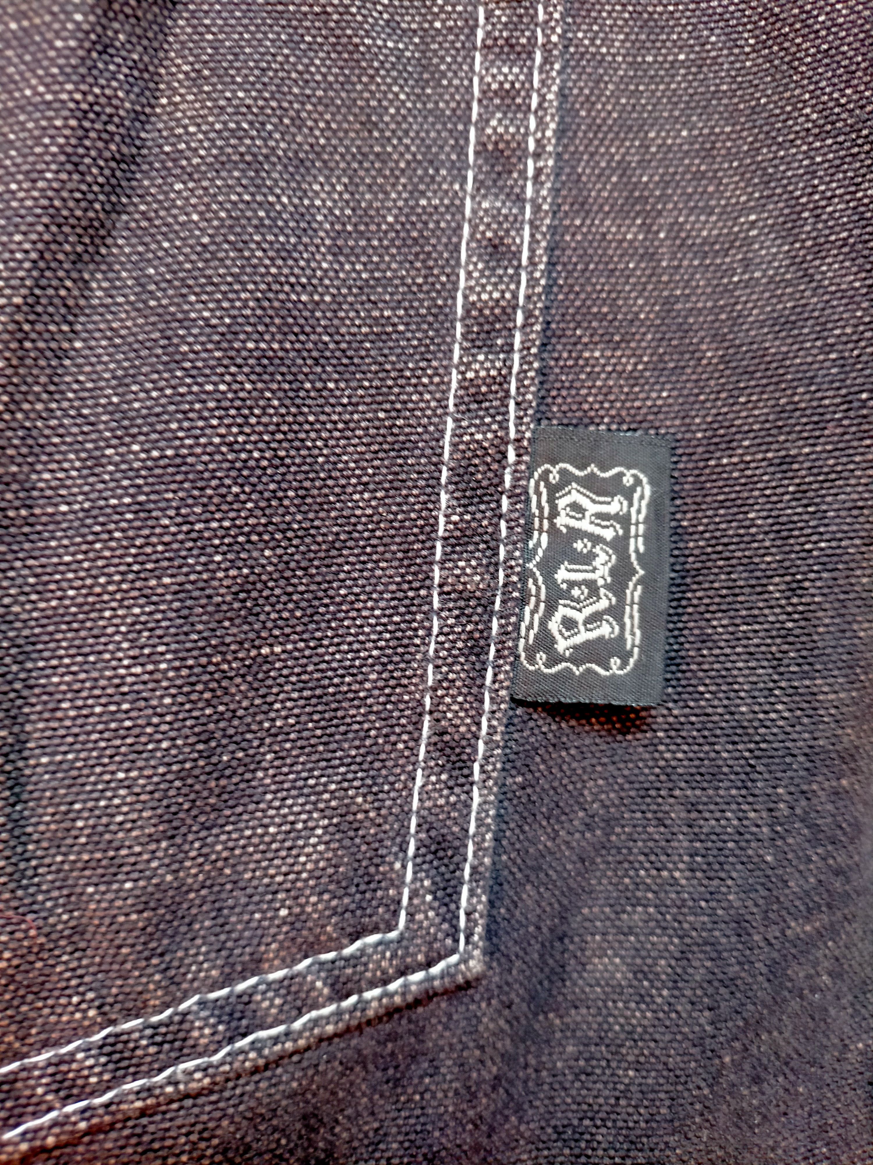 JNCO × Japanese Brand Raton Laveur Wide Leg Baggy Cargo Embroidered Black Jeans Size US 32 / EU 48 - 18 Thumbnail