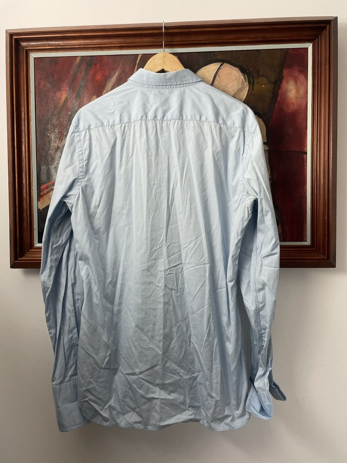 Burberry Burberry Button Up Casual Shirt Blue Luxury Designer Size US M / EU 48-50 / 2 - 2 Thumbnail