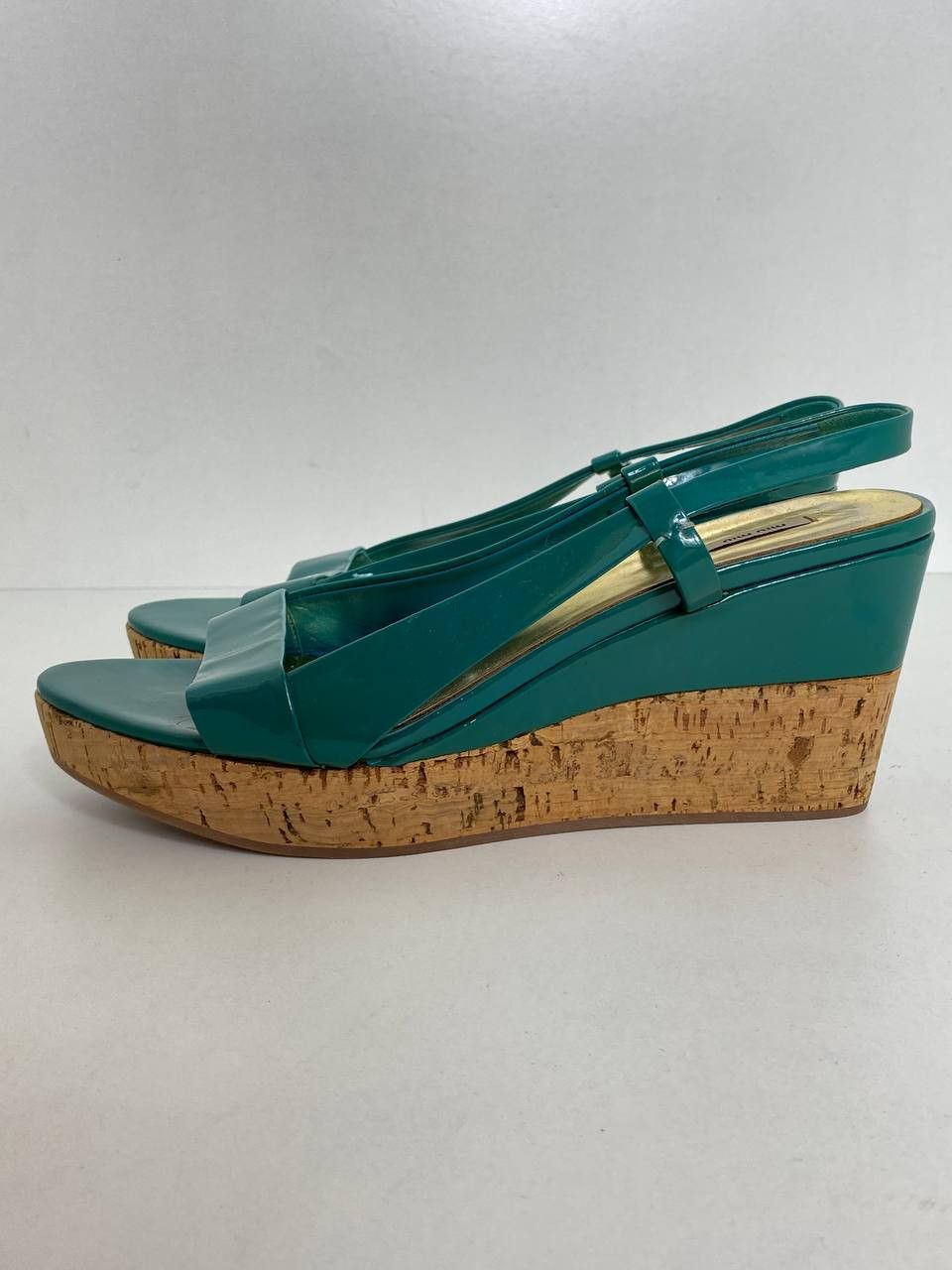 Miu Miu Miu Miu Heels Platform Wedge Patient Leather Sandals Size US 10 / IT 40 - 6 Thumbnail